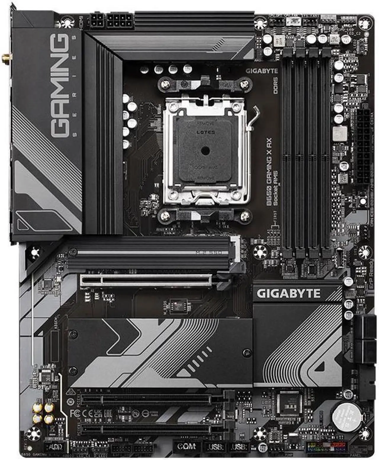 Alt view image 2 of 8 - GIGABYTE B650 GAMING X AX AM5 LGA 1718 AMD B650 ATX Motherboard, DDR5, PCIe 4.0 M.2, PCIe 4.0, USB 3.2 Gen2x2 Type-C, AMD Wi-Fi 6E, Realtek 2.5GbE LAN