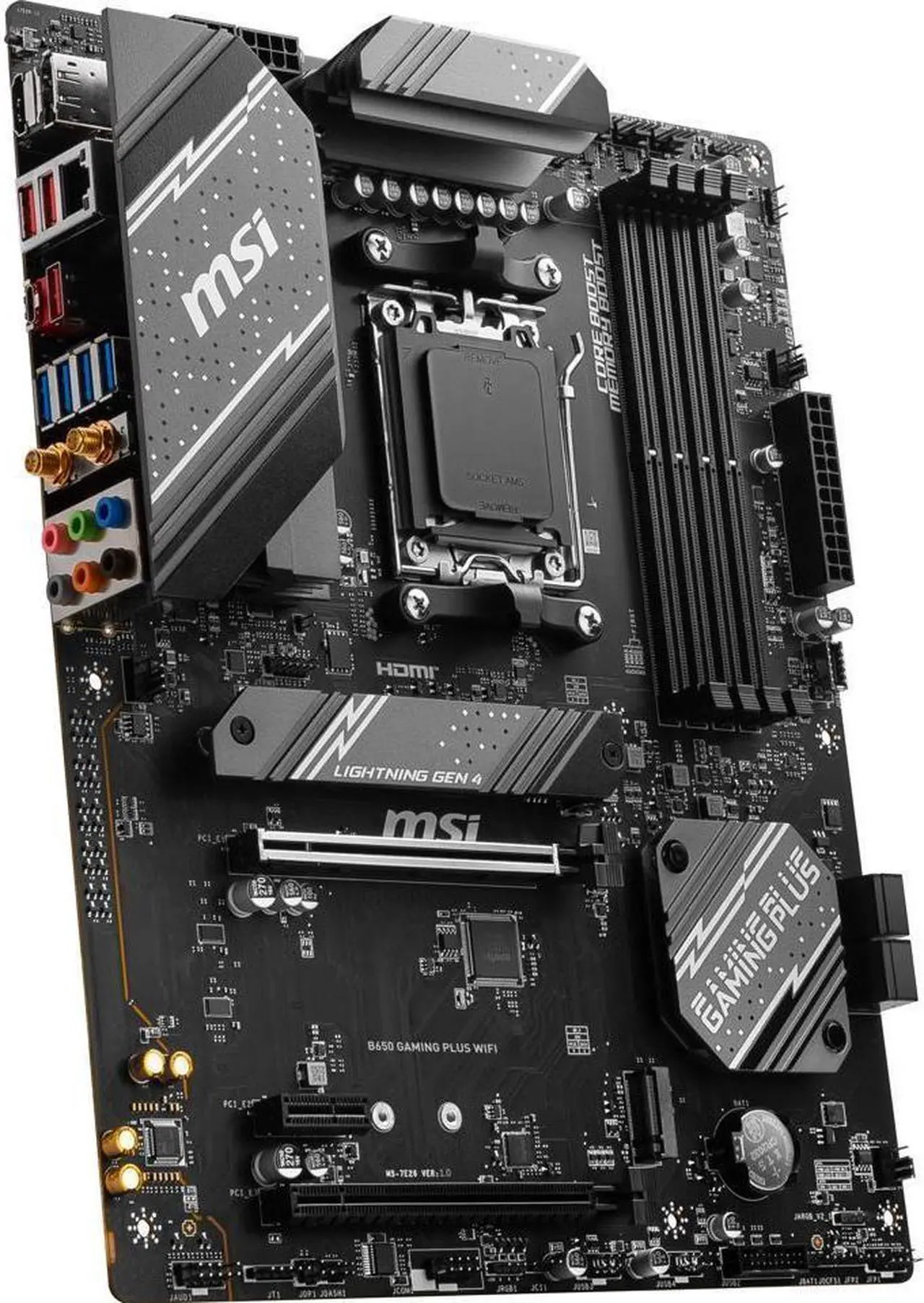 Alt view image 5 of 6 - MSI B650 GAMING PLUS WIFI AM5 AMD B650 SATA 6Gb/s ATX Motherboard