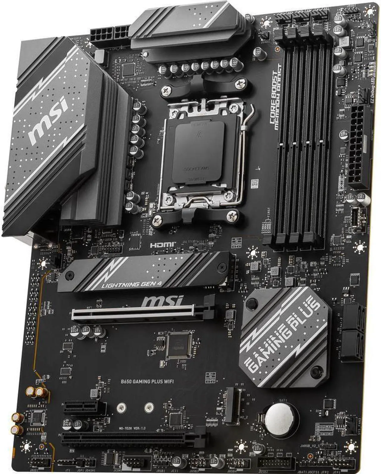 Alt view image 3 of 6 - MSI B650 GAMING PLUS WIFI AM5 AMD B650 SATA 6Gb/s ATX Motherboard