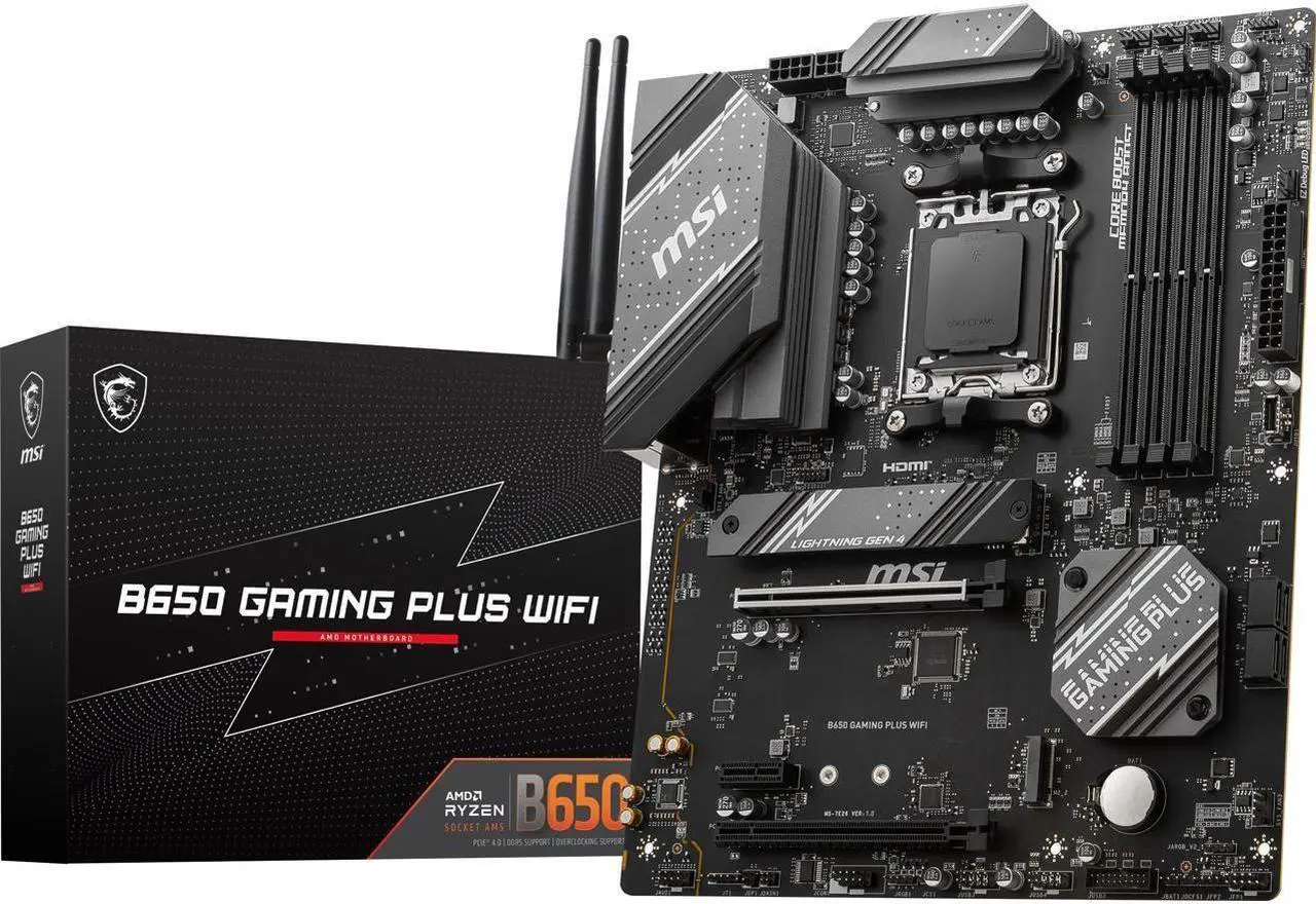 Main image of MSI B650 GAMING PLUS WIFI AM5 AMD B650 SATA 6Gb/s ATX Motherboard