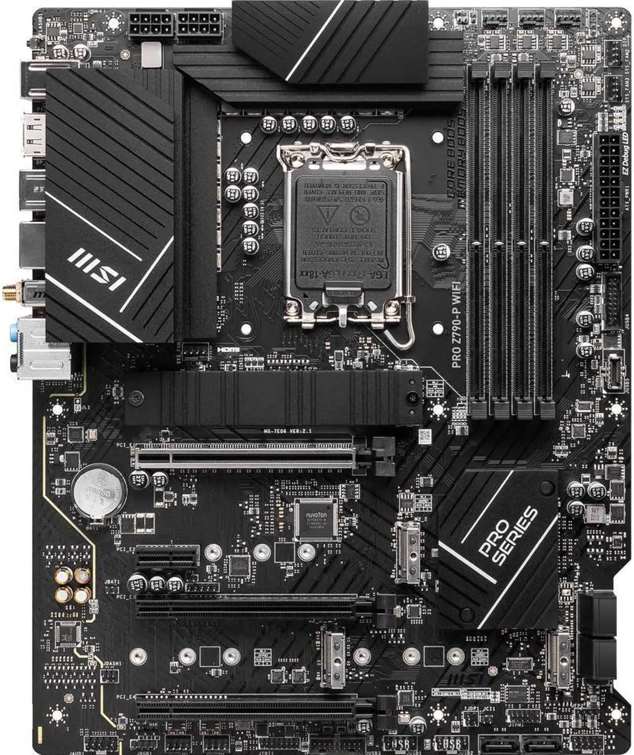 Alt view image 2 of 4 - MSI PRO Z790-P WIFI LGA 1700 Intel Z790 SATA 6Gb/s DDR5 ATX Motherboard