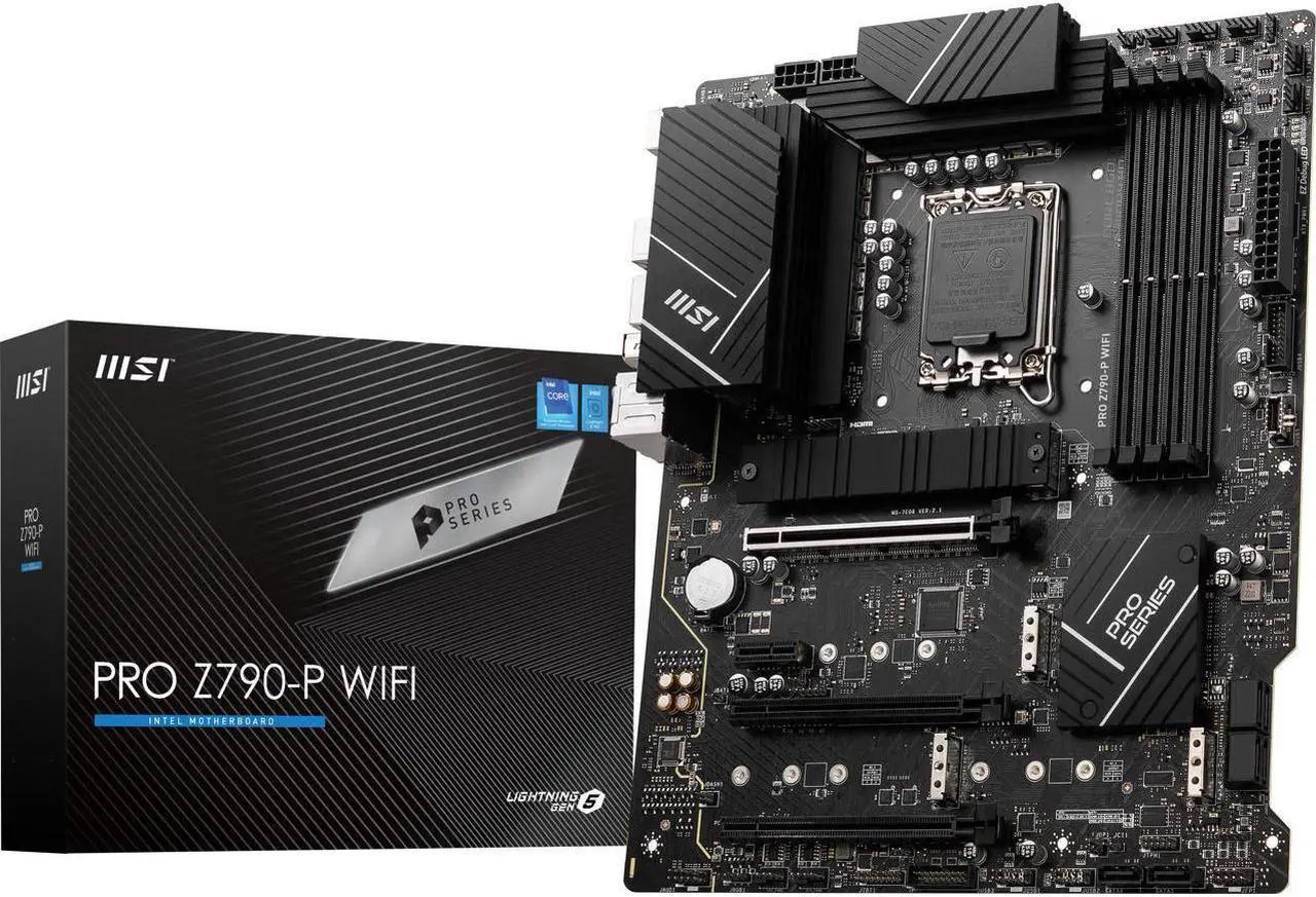 Main image of MSI PRO Z790-P WIFI LGA 1700 Intel Z790 SATA 6Gb/s DDR5 ATX Motherboard