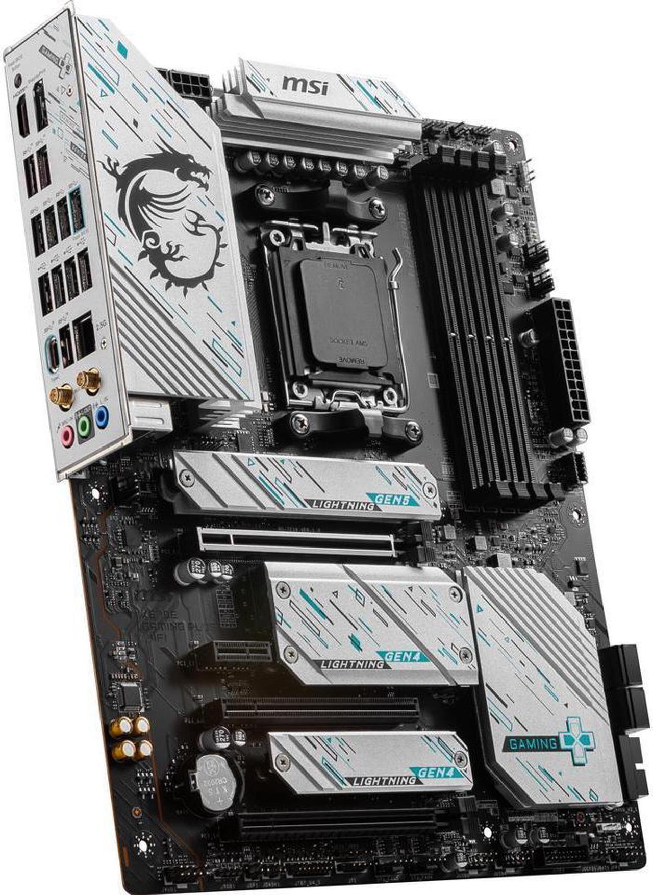 Alt view image 3 of 5 - MSI X670E GAMING PLUS WIFI AM5 AMD Ryzen 7000 SATA 6Gb/s ATX DDR5   4x M.2  2.5Gbps LAN  AMD Wi-Fi 6E Bluetooth Motherboards - AMD