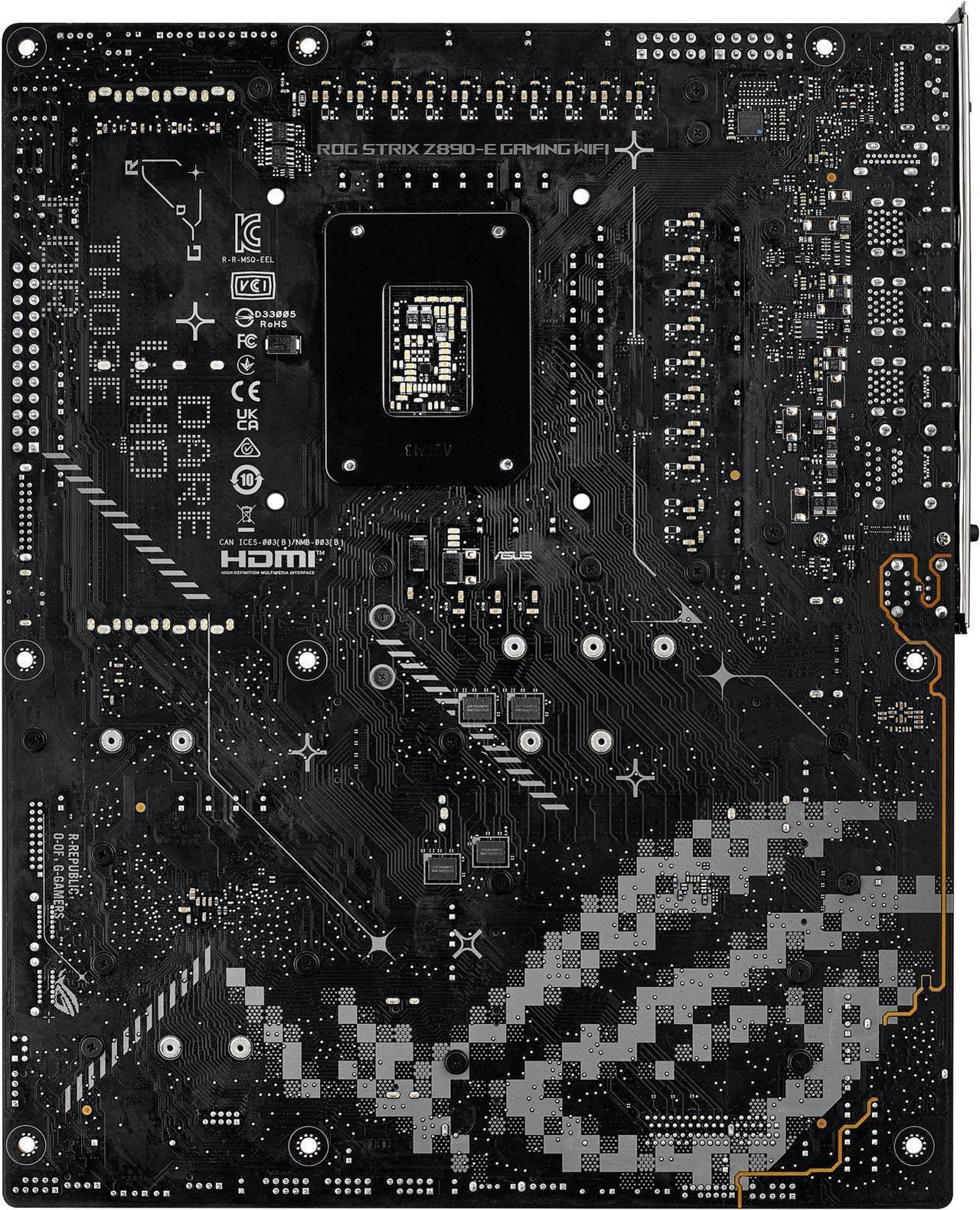 Alt view image 3 of 8 - ASUS ROG STRIX Z890-E GAMING WIFI Intel® Z890 LGA 1851 ATX motherboard, Advanced AI PC-ready, 18+2+1+2 stages, DDR5, WiFi 7, 7x M.2, Thunderbolt 4, USB Type-C®, AI Overclocking, Cooling & Networking