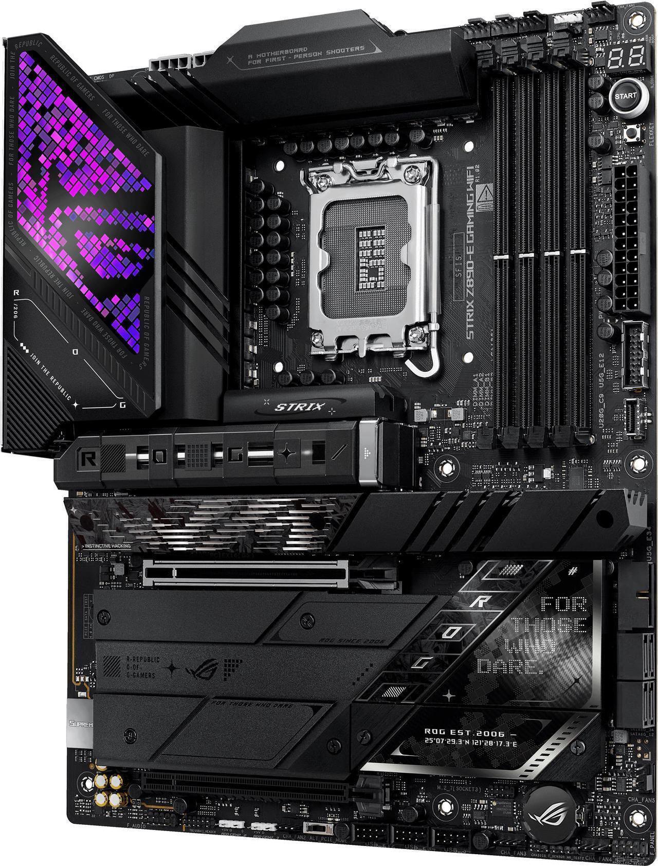 Alt view image 2 of 8 - ASUS ROG STRIX Z890-E GAMING WIFI Intel® Z890 LGA 1851 ATX motherboard, Advanced AI PC-ready, 18+2+1+2 stages, DDR5, WiFi 7, 7x M.2, Thunderbolt 4, USB Type-C®, AI Overclocking, Cooling & Networking