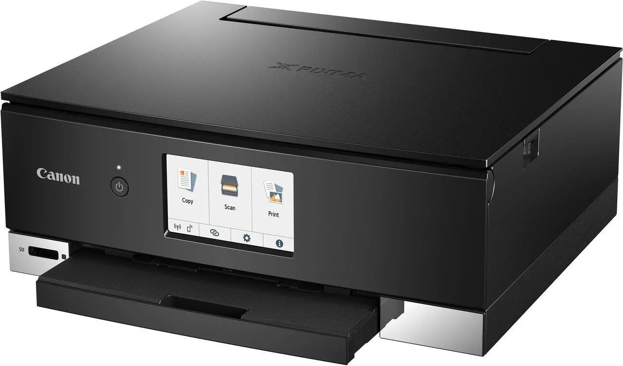 Alt view image 2 of 8 - Canon PIXMA TS8220 (2987C002) Duplex 4800 DPI x 1200 DPI Wireless/USB Color Inkjet All-In-One Printer - Black