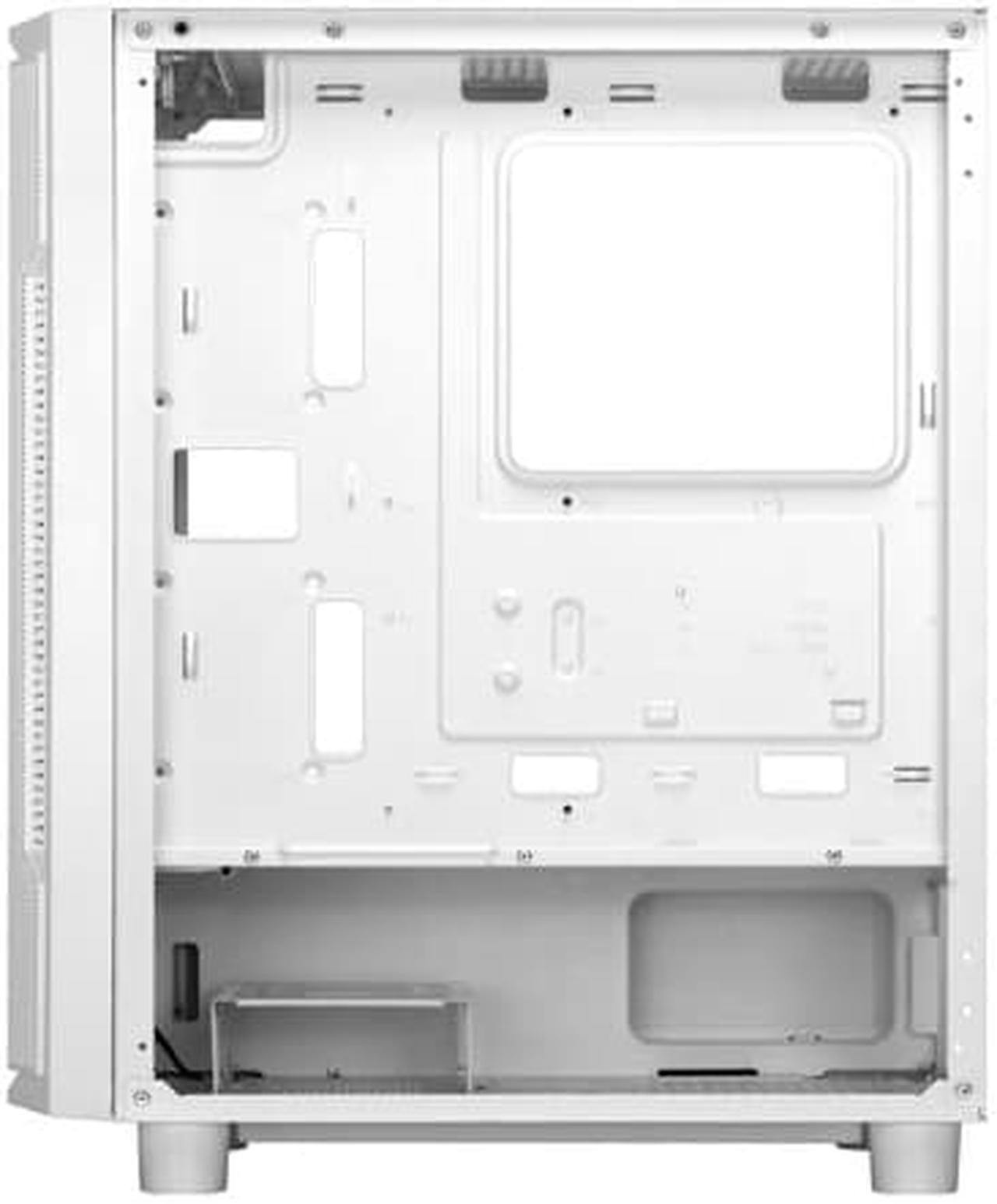 Alt view image 4 of 7 - Gamdias ATHENA M6 WH, white mesh high air flow, 4x ARGB PWM 120mm fans w/ 5v 3pin sync, under glow side tempered glass, ATX