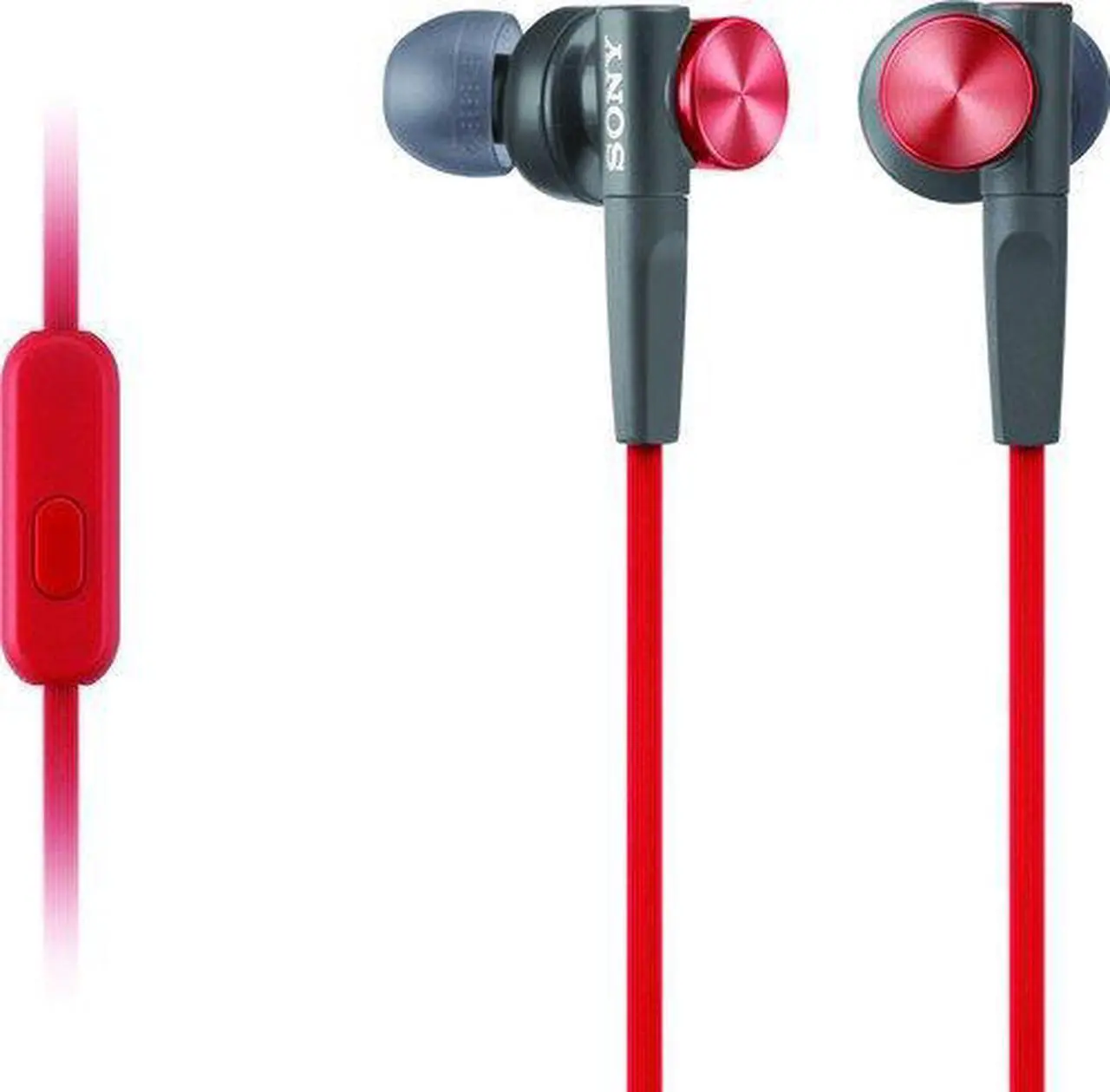 Alt view image 7 of 8 - Sony MDRXB50AP - R Red Extra Bass Earbud Headset