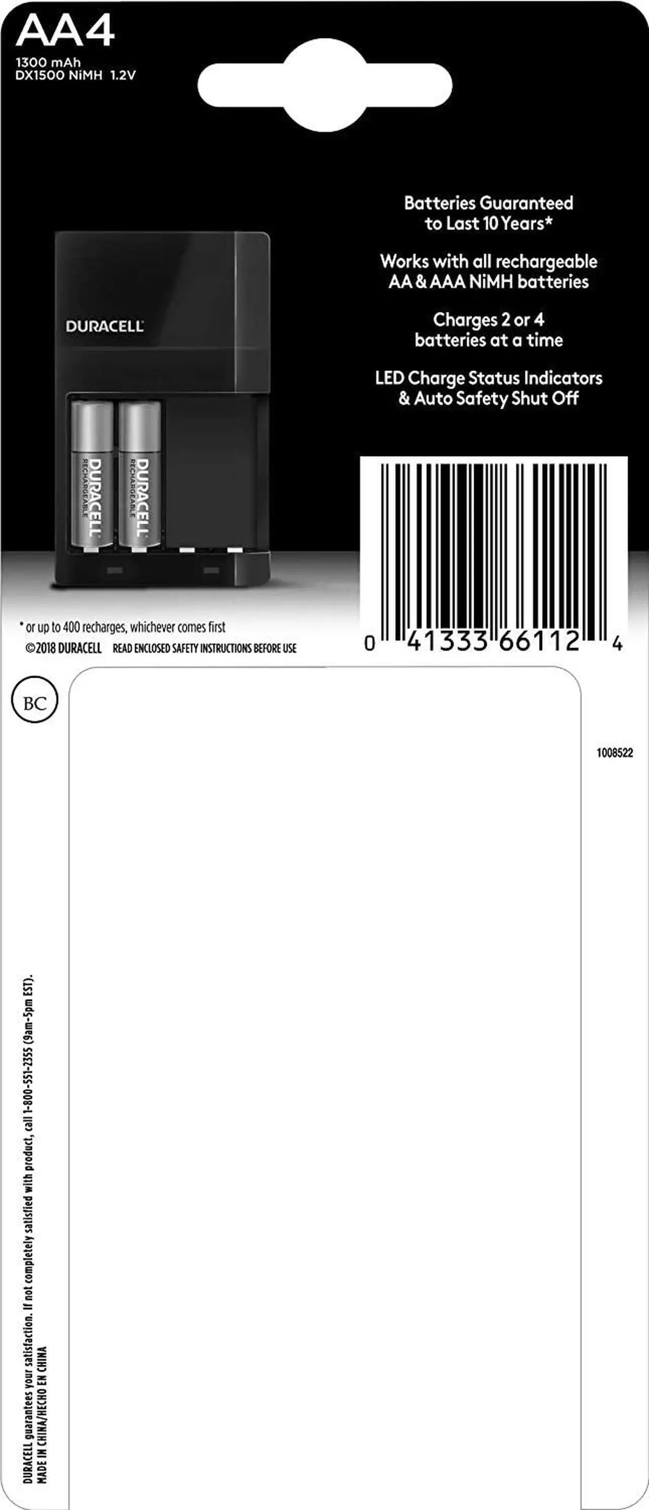 Alt view image 6 of 20 - Duracell Charger,Batery,W/4aa CEF14