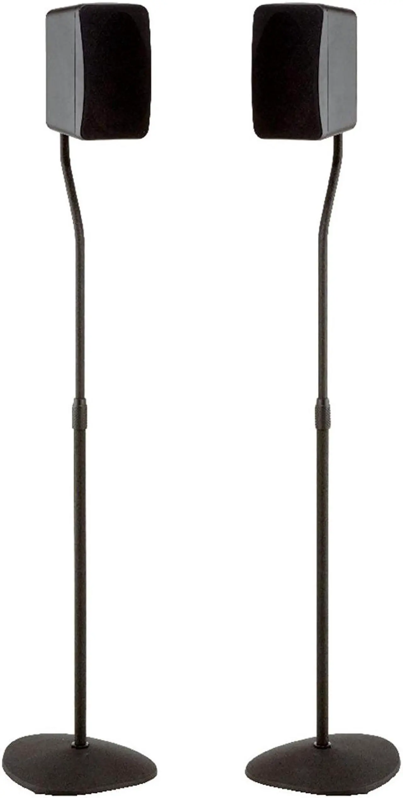 Main image of Sanus Adjustable Height Speaker Stand - Extends 28" to 38" - Holds Satellite & small Bookshelf Speakers (i.e. Bose, Harmon Kardon, Polk, JBL, KEF, Klipsch, Sony and others) - Set of 2 - Model: HTBS