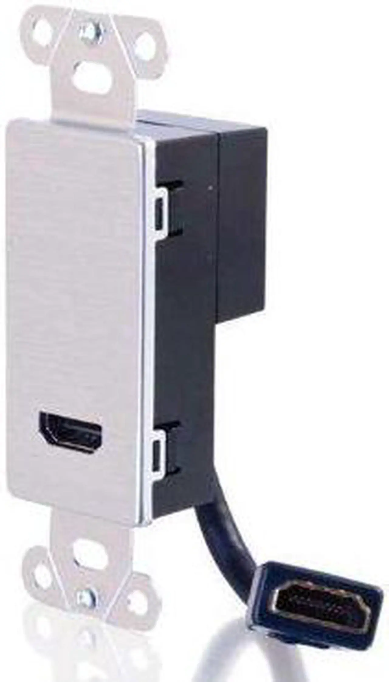 Alt view image 11 of 11 - C2G 41042 HDMI Pass Through Decorative Wall Plate, Aluminum