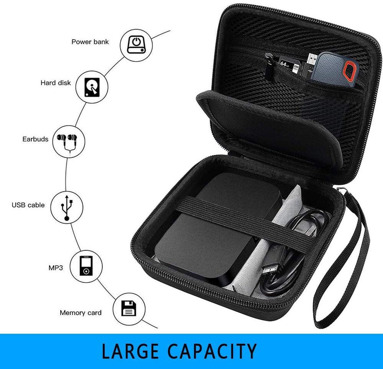 Alt view image 2 of 6 - Hard Travel Case for RAVPower FileHub, Travel Router AC750 / N300, 2.5 Inch Portable SSD, MP3 Player, Power Bank, USB Cable and More.