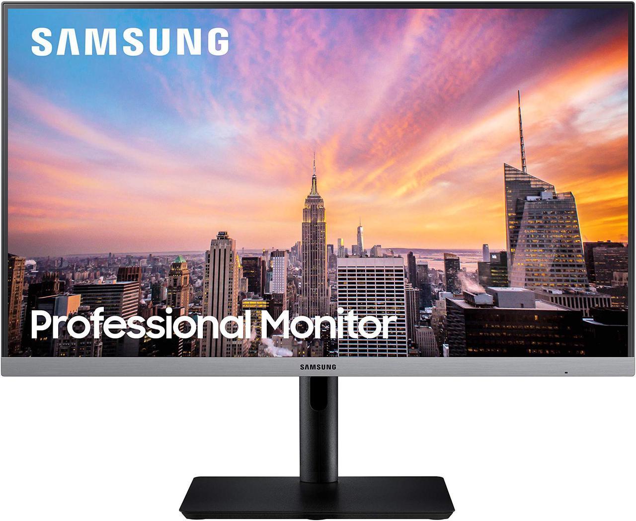 Samsung SR650 Series 24 inch IPS 1080p 75Hz Computer Monitor for Business with VGA, HDMI, DisplayPort, and USB Hub, 3-Year Warranty (S24R650FDN), Black