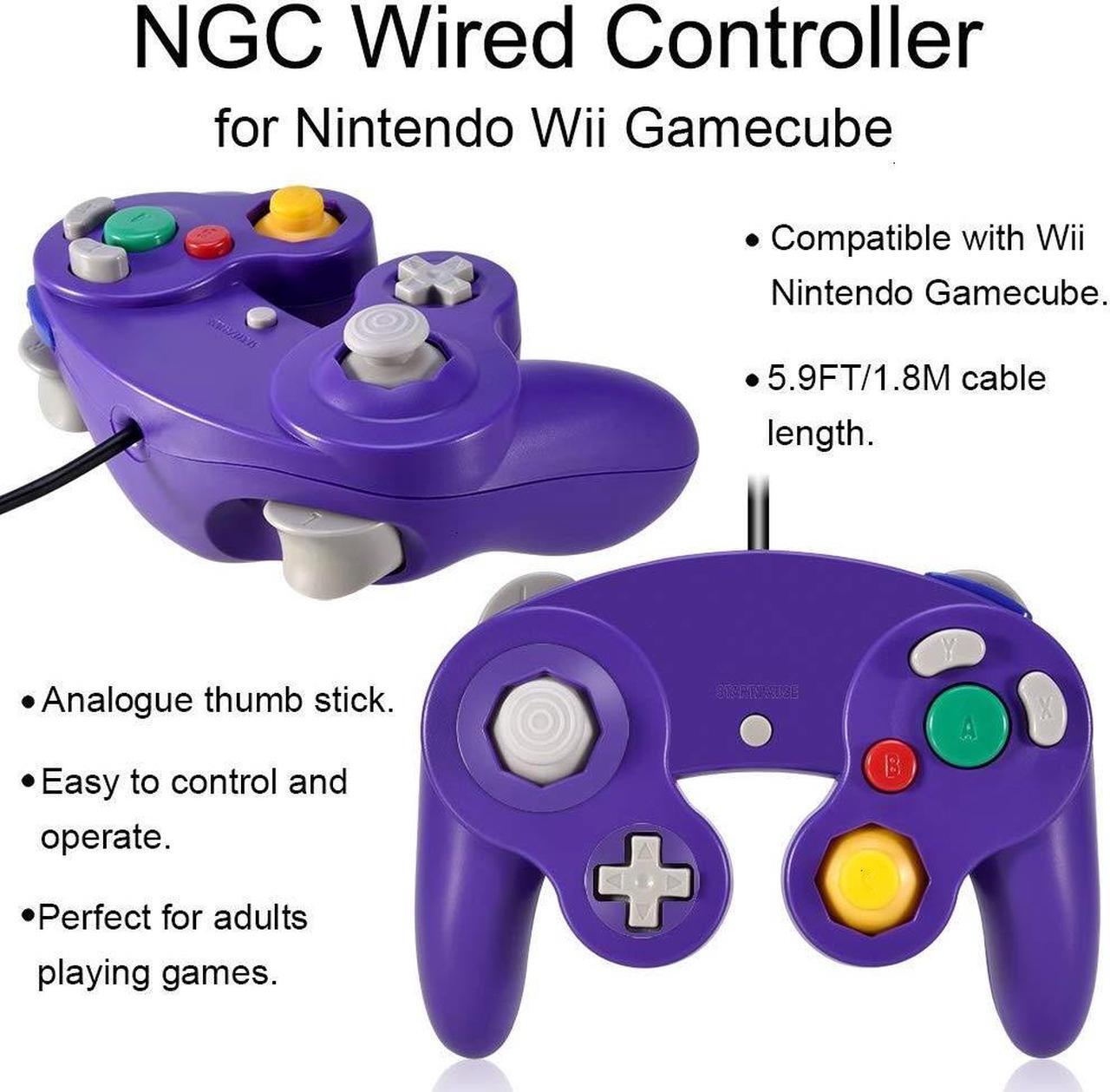 Alt view image 2 of 7 - Gamecube Controller,Classic Wired Gamecube Controllers Gamepad for Wii Gamecube,Compatible with Wii Nintendo Gamecube Purple