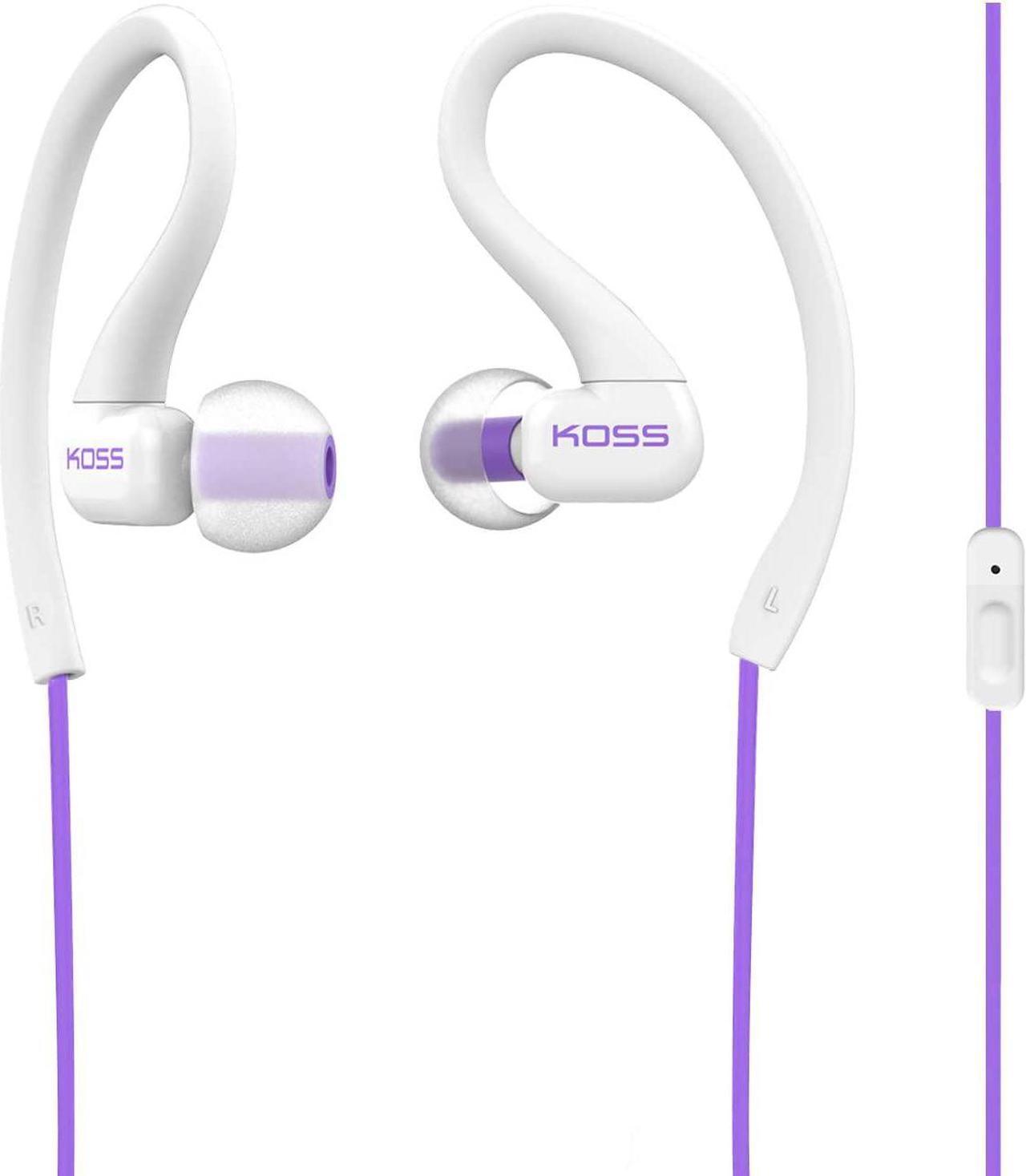 Alt view image 7 of 11 - KOSS Violet FitClips KSC32i 3.5mm Connector Earbud w/ Mic Fitness Sweat Resistant Lightweight