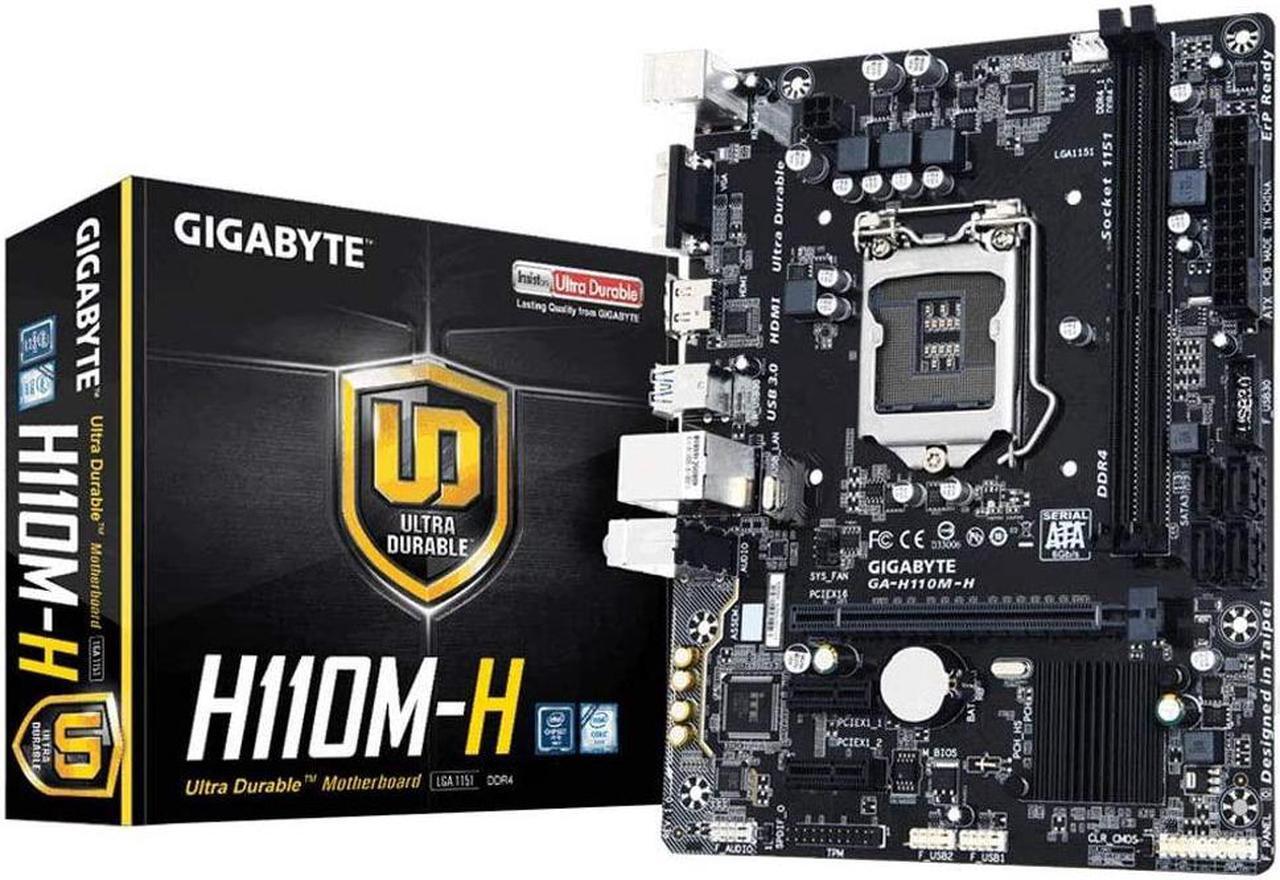 Alt view image 8 of 11 - GIGABYTE GA-H110M-H LGA 1151 Intel H110 HDMI SATA 6Gb/s USB 3.0 Micro ATX Intel Motherboard