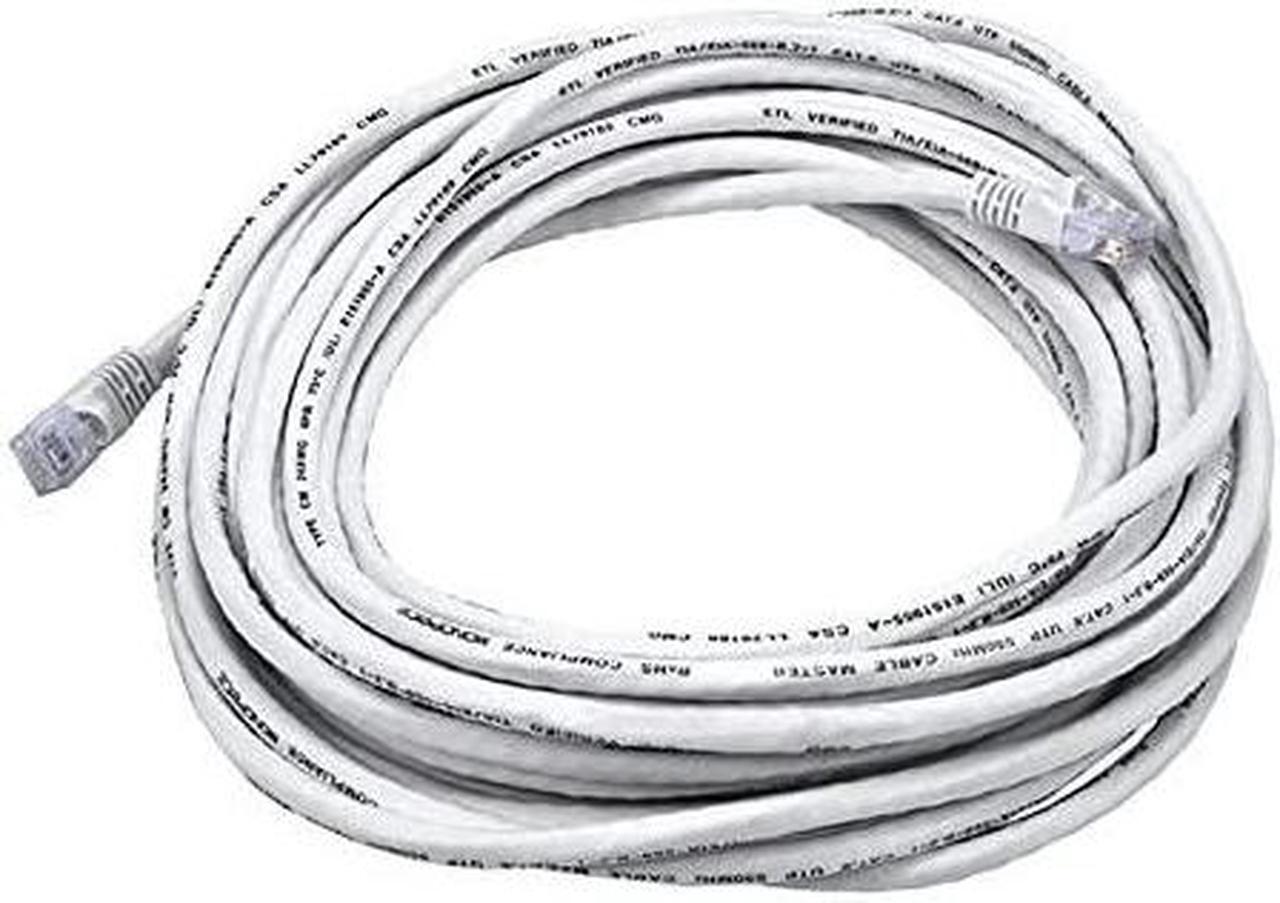 Alt view image 11 of 18 - Monoprice Cat5e Ethernet Patch Cable - 100 Feet - White | Network Internet Cord - RJ45, Stranded, 350Mhz, UTP, Pure Bare Copper Wire, 24AWG