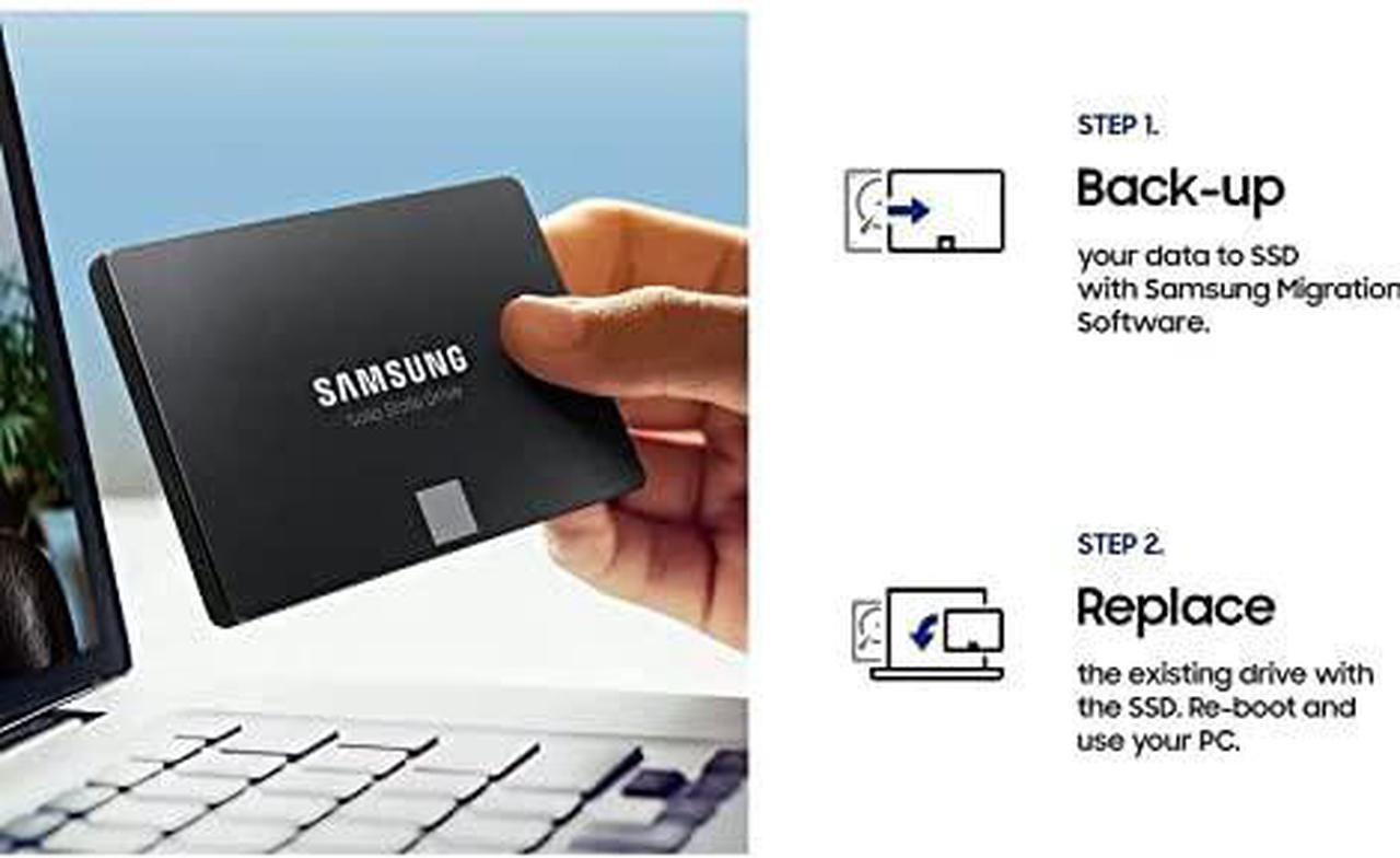 Alt view image 13 of 18 - Samsung 870 EVO 4 TB Solid State Drive - 2.5" Internal - SATA (SATA/600) - Desktop PC, Notebook, Motherboard, Server, Video Recorder Device Supported - 2400 TB TBW - 560 MB/s Maximum Read Transfe