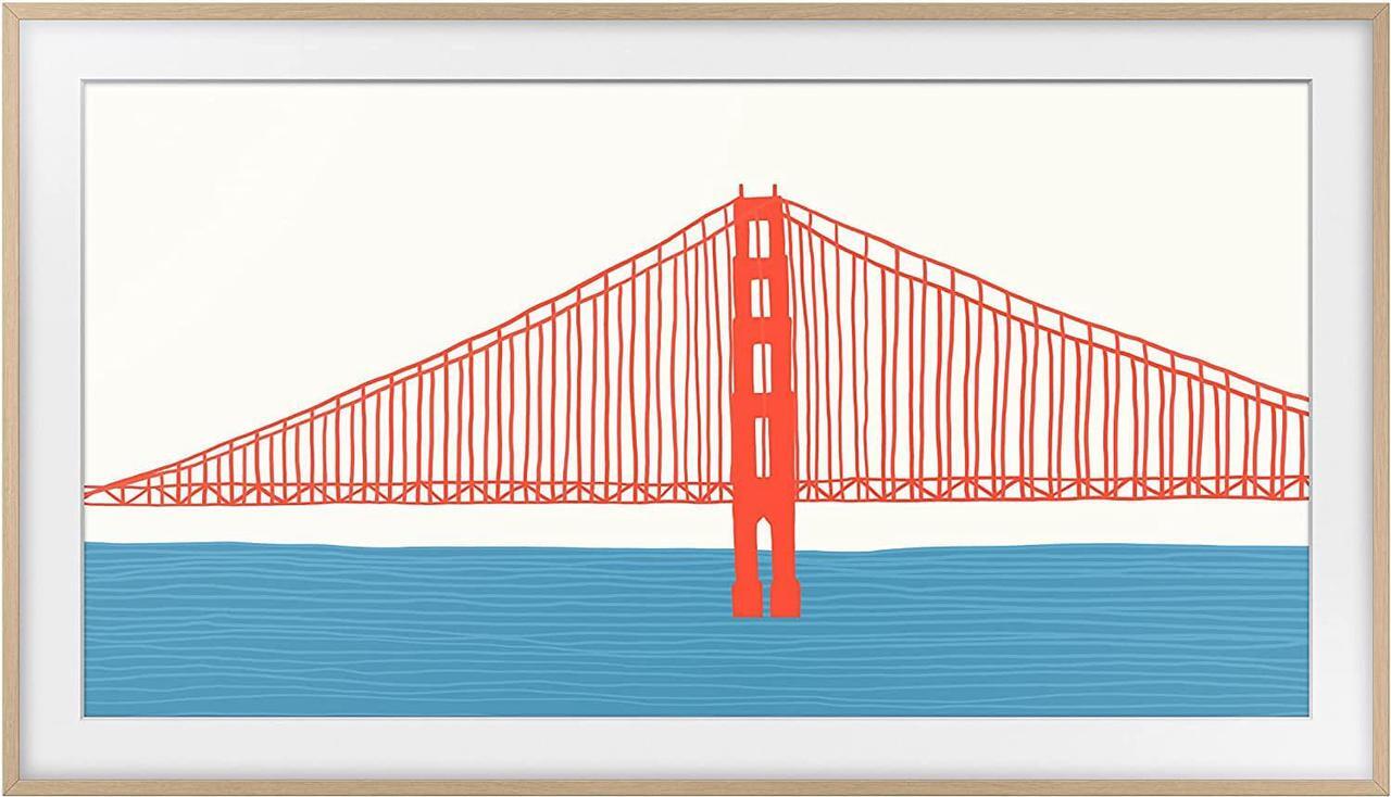 Alt view image 12 of 15 - Samsung Customizable Bezel for Samsung The Frame 75" (Modern Teak)