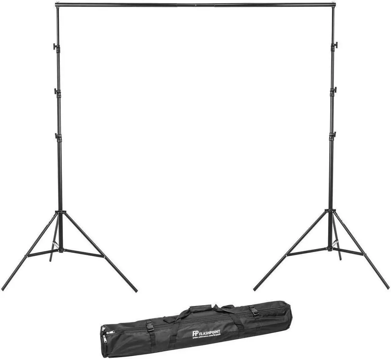 Alt view image 4 of 12 - Westcott 9x20 Feet Wrinkle Resistant Cotton Background, Green - Bundle With Flashpoint 13' Background Support System