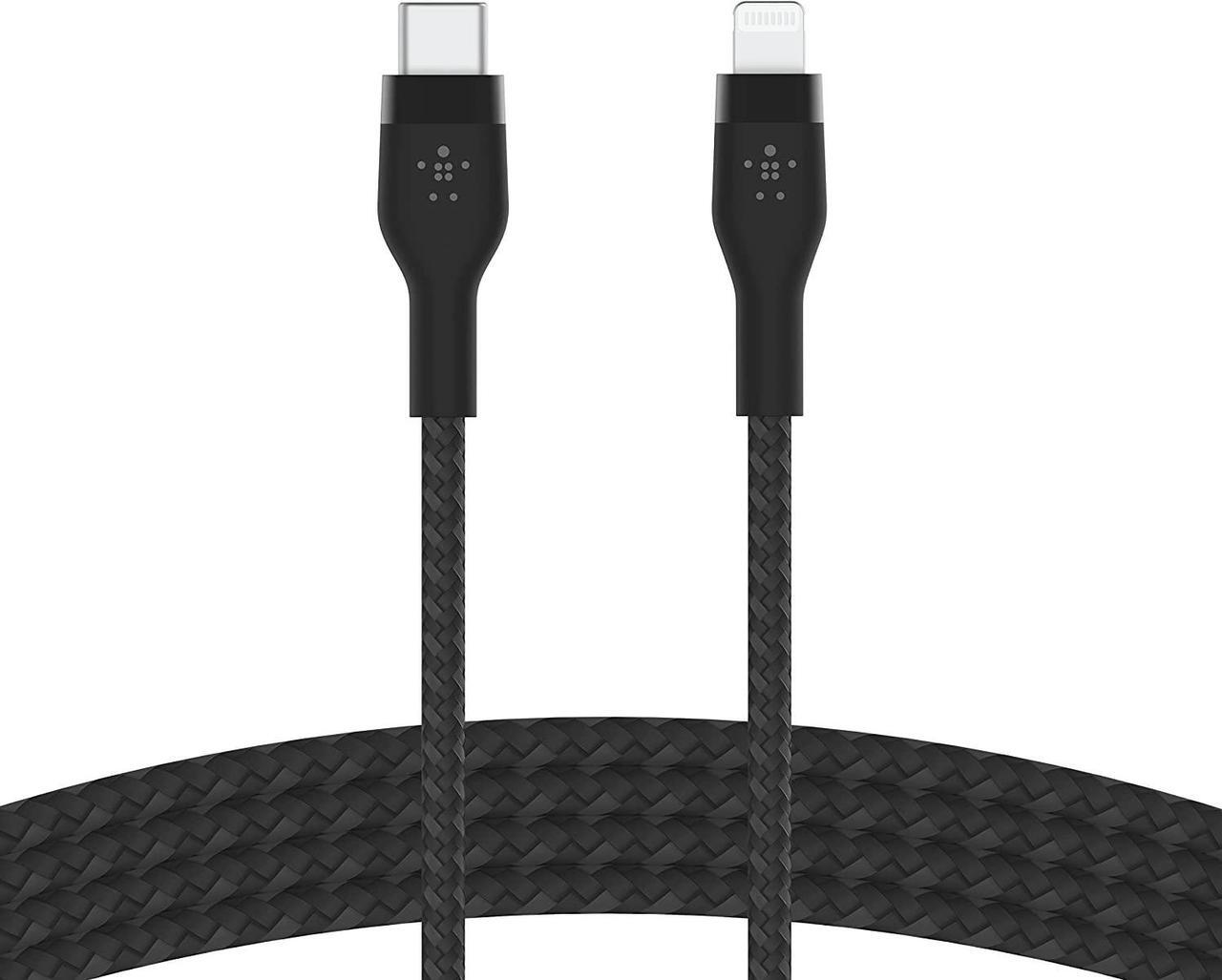 Alt view image 2 of 16 - Belkin USB-C Cable with Lightning Connector CAA011BT2MBK