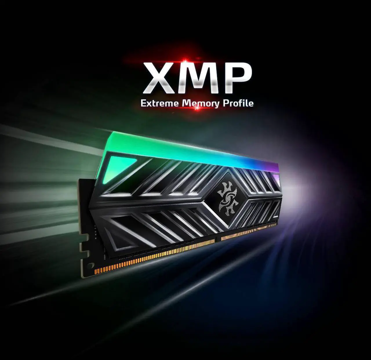 Alt view image 6 of 9 - XPG SPECTRIX D41 RGB Desktop Memory: 16GB (2x8GB) DDR4 3200MHz CL16 Tungsten