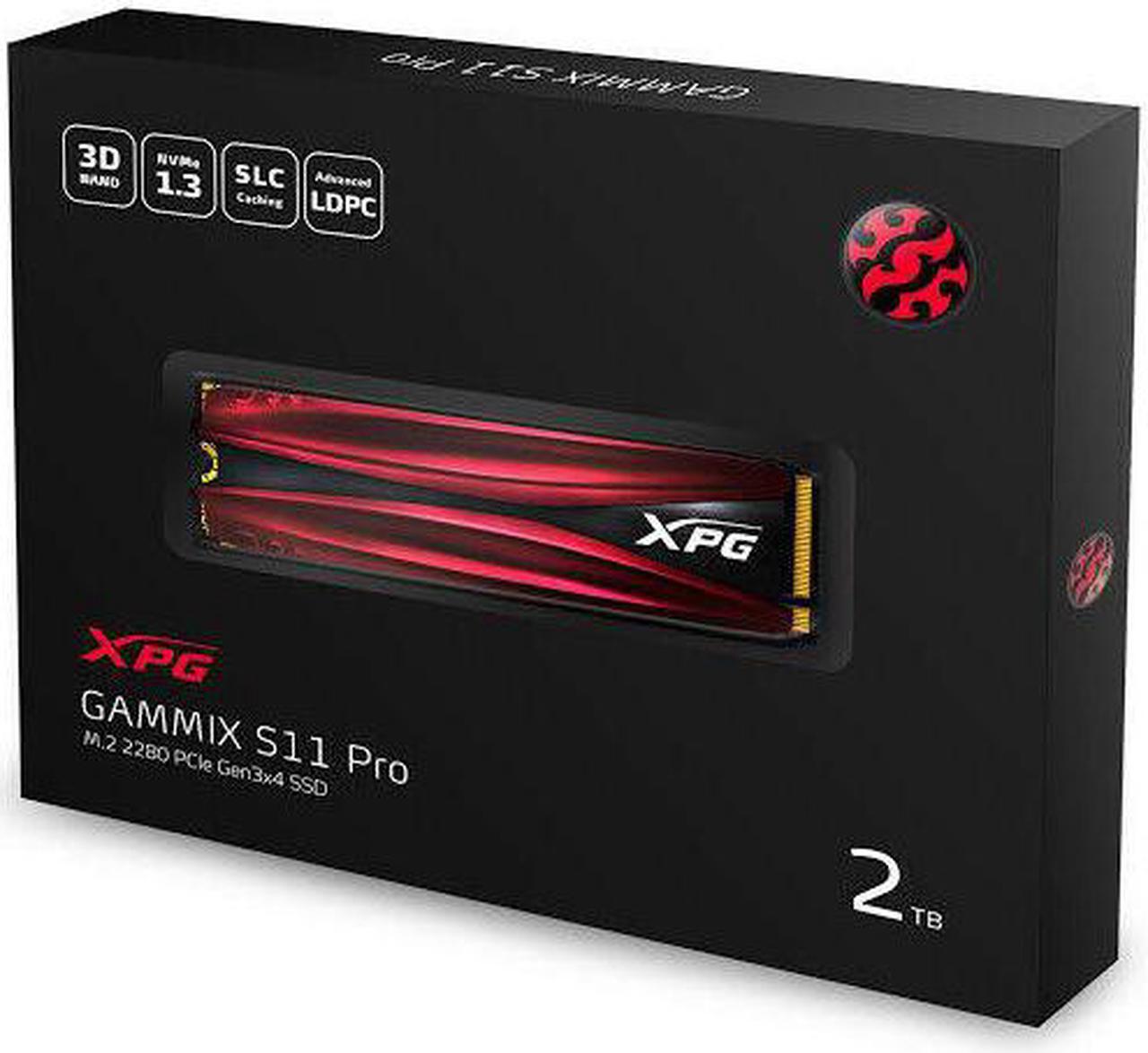 Alt view image 6 of 13 - XPG GAMMIX Gaming SSD S11 Pro Series: 2TB Internal PCIe Gen3x4 M.2 2280 (NVMe)
