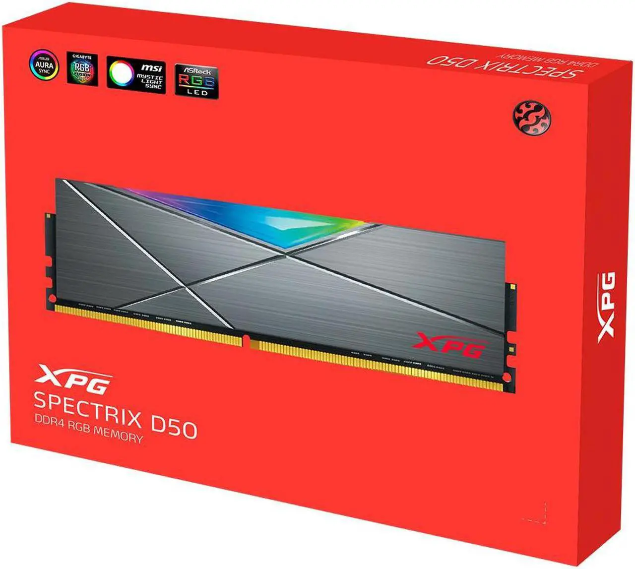 Alt view image 6 of 7 - XPG SPECTRIX D50 RGB Desktop Memory: 32GB (2x16GB) DDR4 3600MHz CL18 GREY