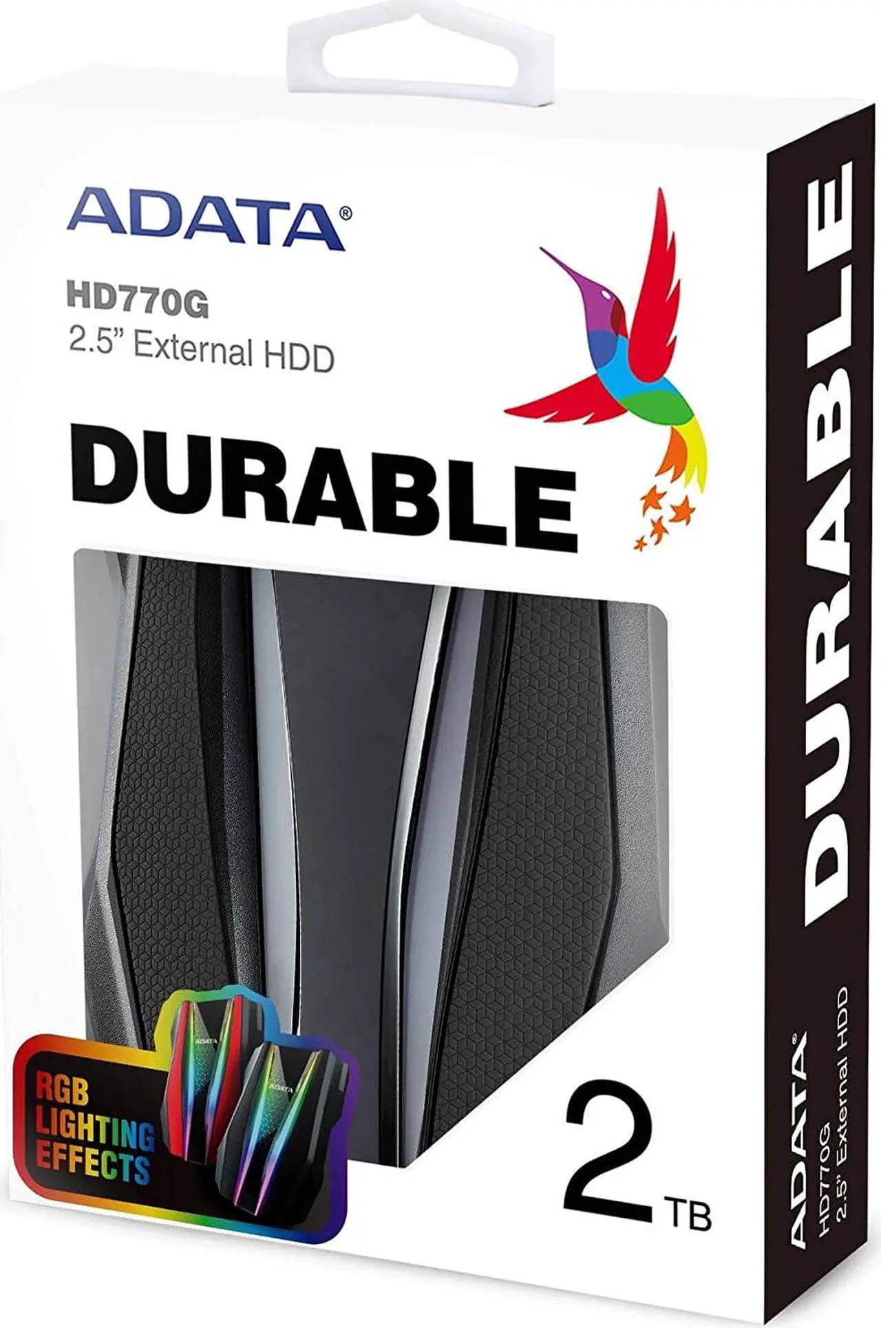Alt view image 7 of 7 - ADATA 2TB HD770G RGB IP68 USB 3.2 Portable External Hard Drive Black - AHD770G-2TU32G1-CBK