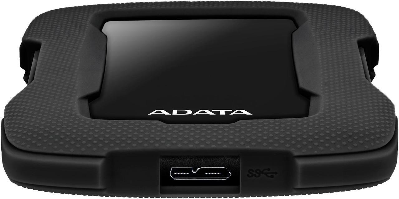 Alt view image 3 of 7 - ADATA Durable Series HD330: 2TB Black External USB 3.1 Portable Hard Drive Gaming Console Compatible