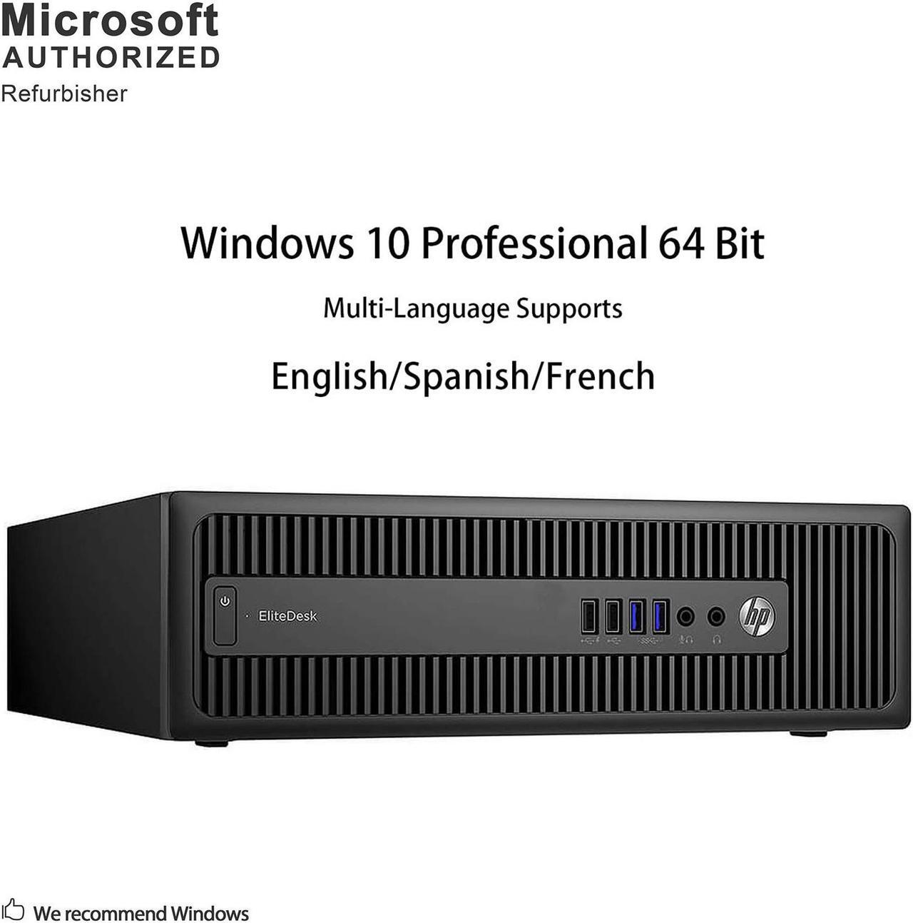 Alt view image 3 of 7 - Grade A HP EliteDesk 800 G1 Small Form Factor PC, Intel Quad Core I7-4770 3.4Ghz, 32G DDR3, 1T SSD, DVDRW, DP, 4K Support, WiFi, Keyboard & Mouse, Windows 10 Pro 64 Bit-Multi-Language(EN/ES/FR)