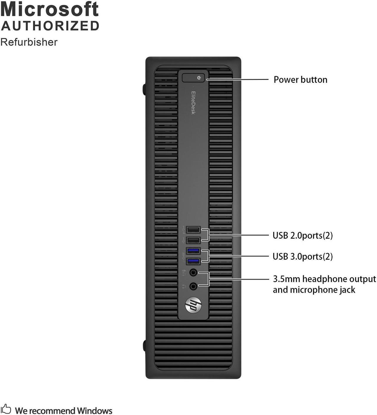 Alt view image 5 of 7 - Grade A HP EliteDesk 800 G1 Small Form Factor PC, Intel Quad Core I7-4770 3.4Ghz, 32G DDR3, 1T SSD, DVDRW, DP, 4K Support, WiFi, Keyboard & Mouse, Windows 10 Pro 64 Bit-Multi-Language(EN/ES/FR)