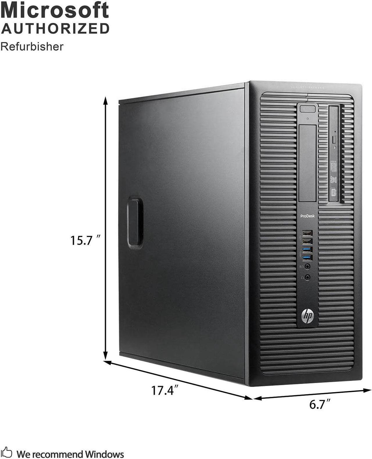 Alt view image 4 of 7 - Grade A HP ProDesk 600 G1 Tower PC, Intel Quad Core I5-4570 3.2Ghz, 16G DDR3, 120G SSD + 2T HDD, DP, 4K Support, WiFi, Keyboard & Mouse, Windows 10 Pro 64 Bit-Multi-Language(EN/ES/FR)