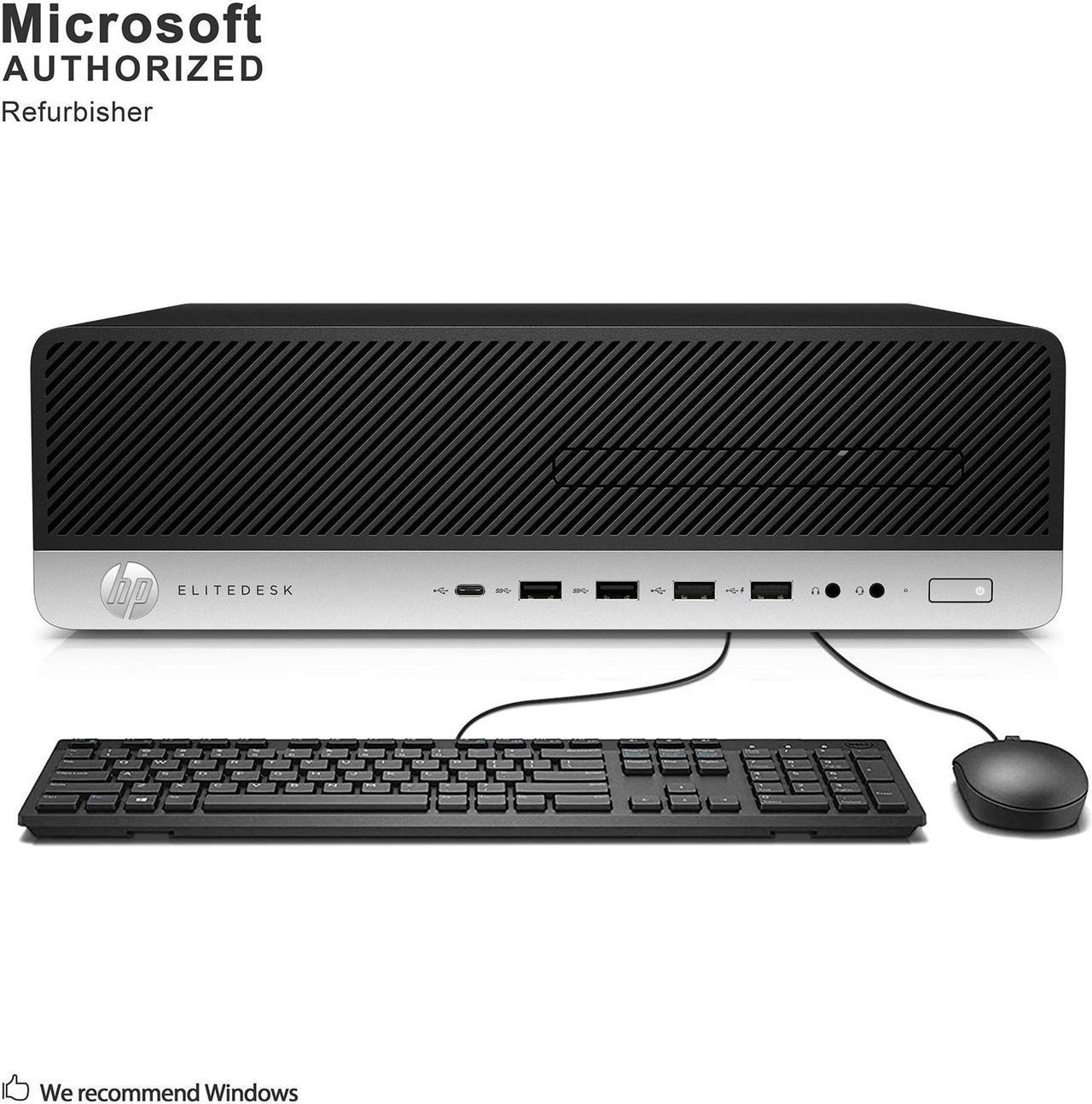 Grade A HP EliteDesk 800 G3 SFF PC, Intel Quad Core I7-6700 3.4Ghz, 8G DDR4, 256G SSD, DVD, DP, 4K Support, WiFi, Bluetooth 4.0, Keyboard & Mouse, Windows 10 Pro 64 Bit-Multi-Language(EN/ES/FR)