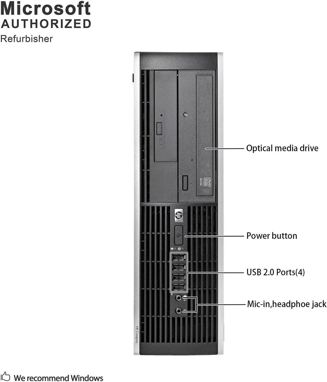 Alt view image 4 of 6 - Grade A HP Compaq Elite 8300 Small Form Factor PC, Intel Quad Core I7-3770 3.4Ghz, 32G DDR3, 2T HDD, DVDRW, DP, VGA, Keyboard & Mouse, Windows 10 64 Bit-Multi-Language(EN/ES/FR)