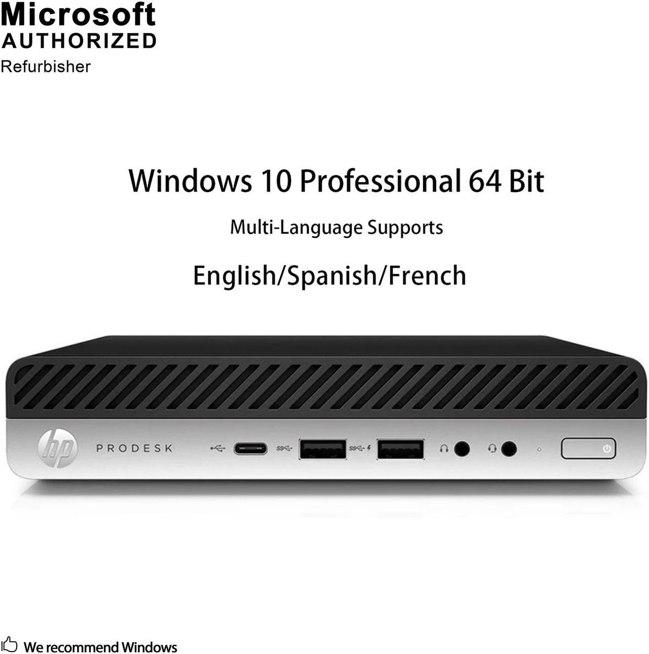 Alt view image 3 of 7 - Grade A HP ProDesk 600 G3 Desktop Mini PC, Intel Quad Core I5-6500T 2.5Ghz, 16G DDR4, 256G SSD, DP, 4K Support, Keyboard & Mouse, Windows 10 Pro 64 Bit-Multi-Language(EN/ES/FR)