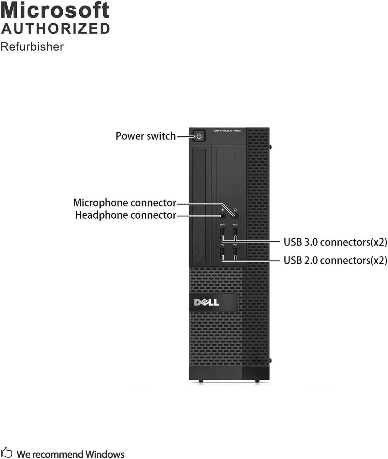 Alt view image 5 of 7 - Grade A Dell OptiPlex XE2 SFF PC, Intel Quad Core I5-4570S 2.9Ghz, 8G DDR3, 512G SSD, DP, 4K Support, WiFi, Bluetooth 4.0, Keyboard & Mouse, Windows 10 Pro 64 Bit-Multi-Language(EN/ES/FR)