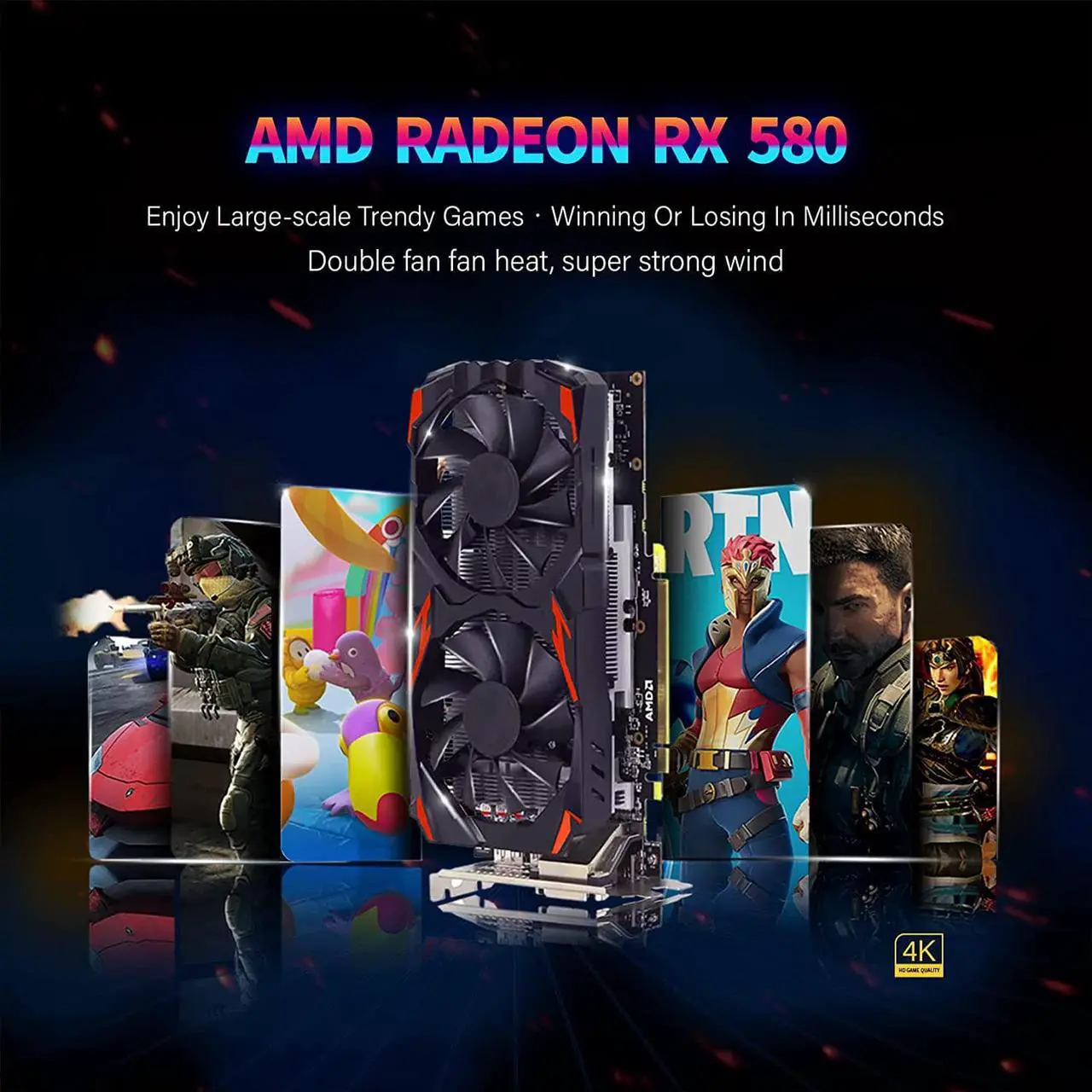 Alt view image 5 of 7 - HP RGB Gaming PC Desktop Computer - Intel Quad I7 up to 3.8GHz, 16GB Memory, 128G SSD + 2TB, Radeon RX 580 8G, RGB Keyboard & Mouse, DVD, WiFi & Bluetooth, Win 10 Pro (Renewed)