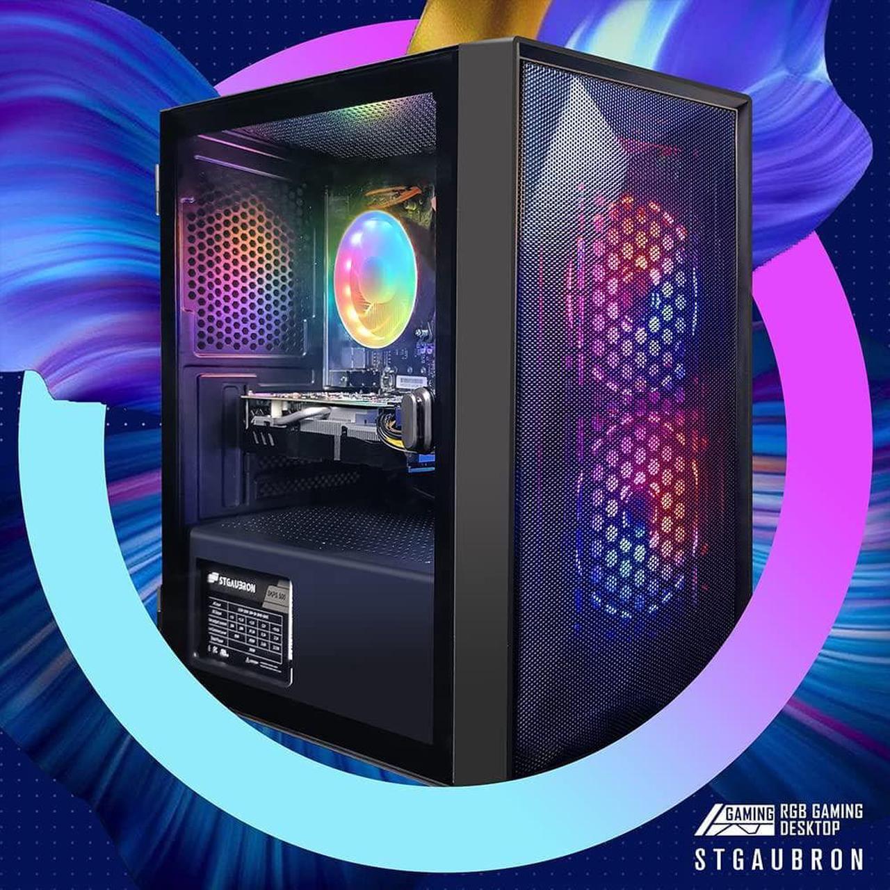 Alt view image 3 of 7 - STGAubron Gaming,Intel Core I3-10100F up to 4.3G,16G DDR4,1T SSD,WiFi,BT 5.0,GeForce GTX 1660Ti 6G DDR6,RGB Fan x3,RGB Keybaord&Mouse&Mouse Pad,RGB BT Sound Bar,RGB Bluetooth Gaming Microphone,W11H64