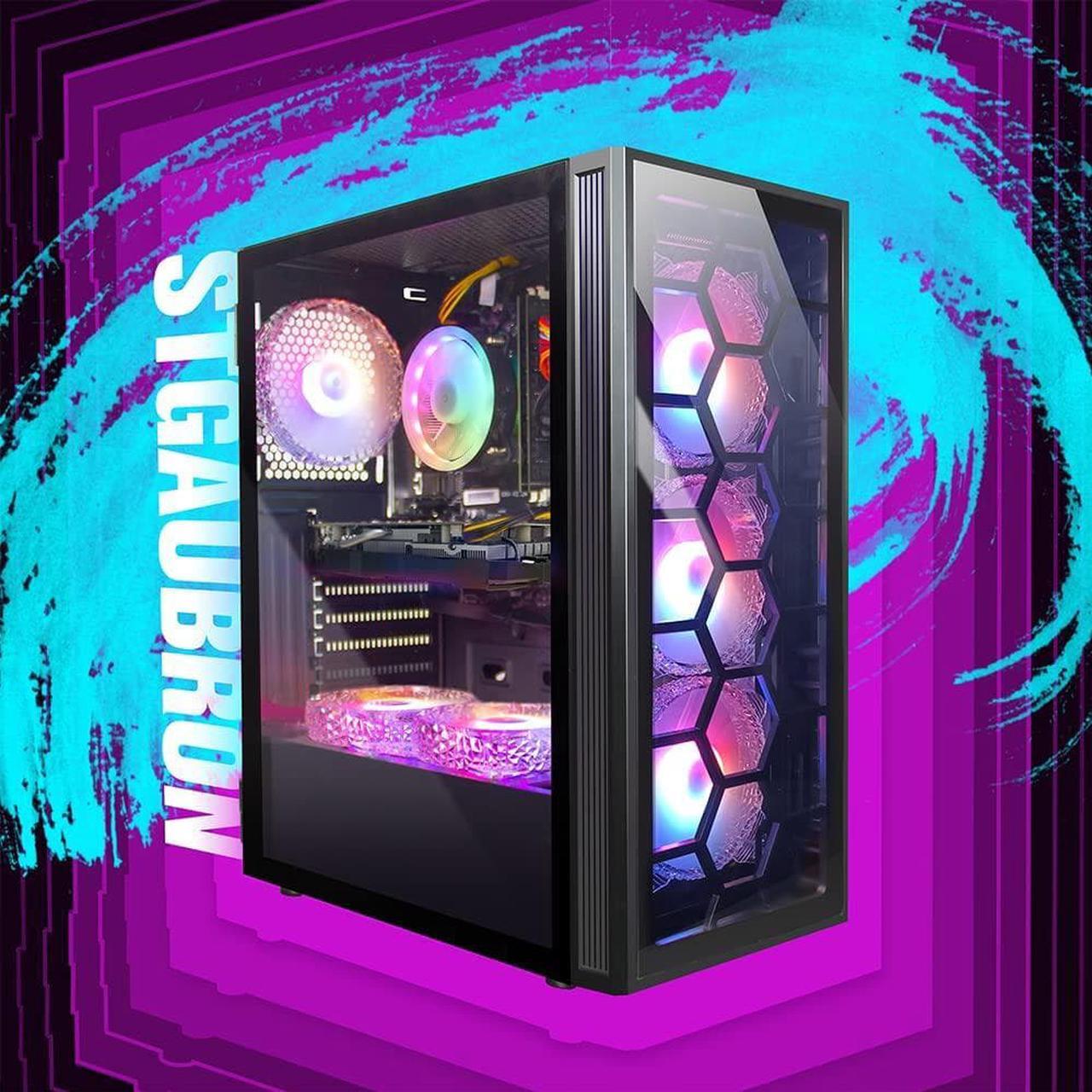 Alt view image 2 of 7 - STGAubron Gaming PC,Intel Core i7 3.4G up to 3.9G,32G,1TB SSD,GeForce GTX1660Ti 6G GDDR6,WiFi,BT 5.0,RGB Fan x 6,RGB Keybaord&Mouse&Mouse Pad,RGB Bluetooth Sound Bar,RGB Bluetooth Gaming Mic,W10H64