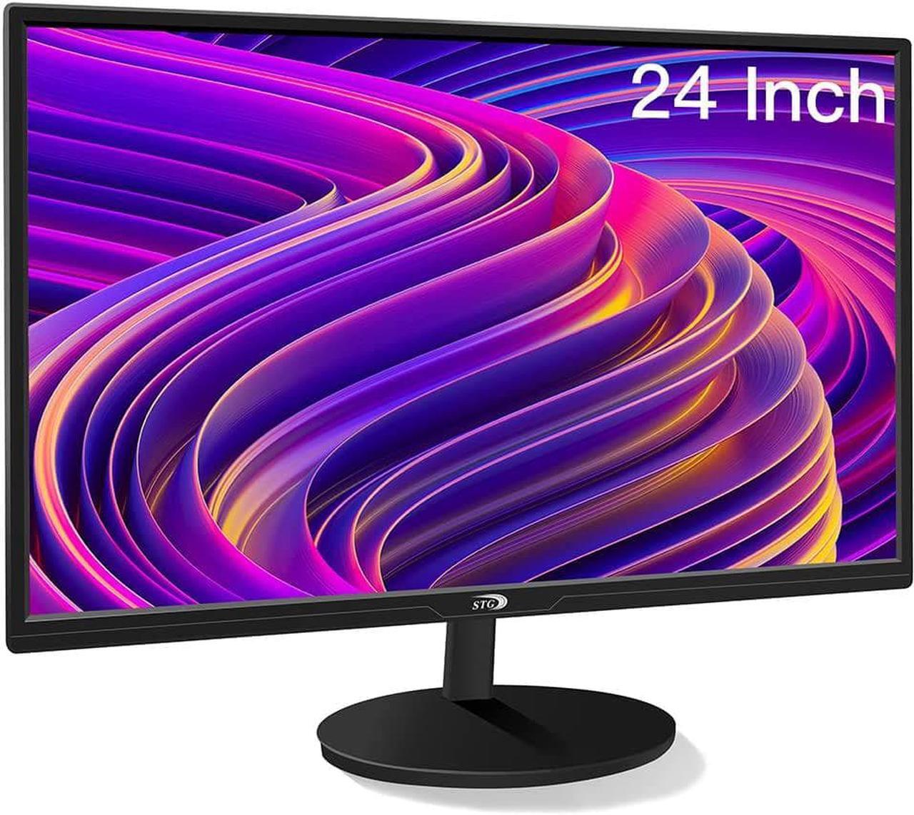 Main image of STGAubron 24 Inch Gaming Computer Monitor, FHD 1920 x 1080P Office PC LED Display, 99% sRGB, HDMI, VGA, Ergonomic Tilt Adjustment