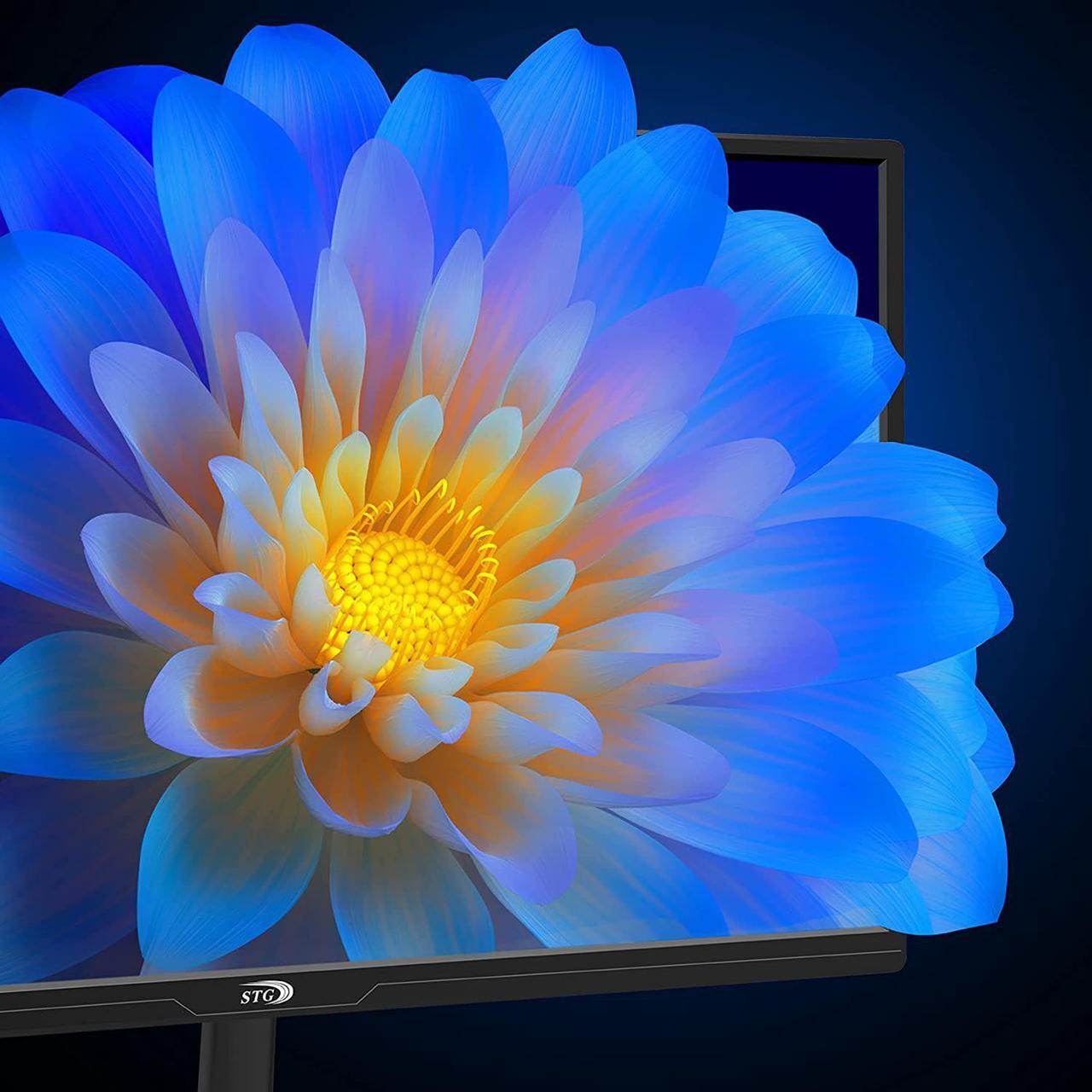 Alt view image 3 of 7 - STGAubron 24 Inch Gaming Computer Monitor, FHD 1920 x 1080P Office PC LED Display, 99% sRGB, HDMI, VGA, Ergonomic Tilt Adjustment