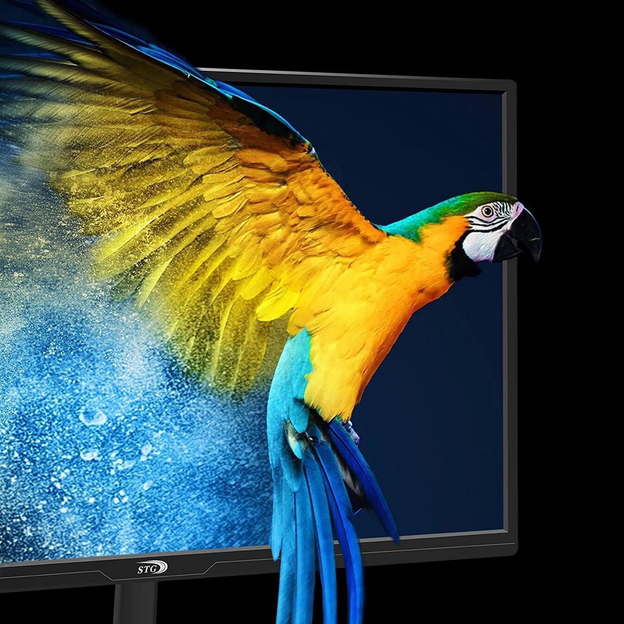 Alt view image 2 of 7 - STGAubron 24 Inch Gaming Computer Monitor, FHD 1920 x 1080P Office PC LED Display, 99% sRGB, HDMI, VGA, Ergonomic Tilt Adjustment