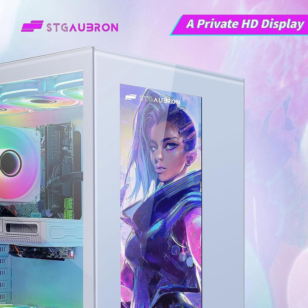 Alt view image 5 of 7 - STGAubron Gaming Desktop PC,Intel Core i7-11700KF up to 5.0G,32G DDR4,2T SSD,GeForce RTX 3060 12G GDDR6,600M WiFi,BT 5.0,RGB Fan x 9,RGB Keyboard&Mouse,RGB Mouse Pad,W11H64