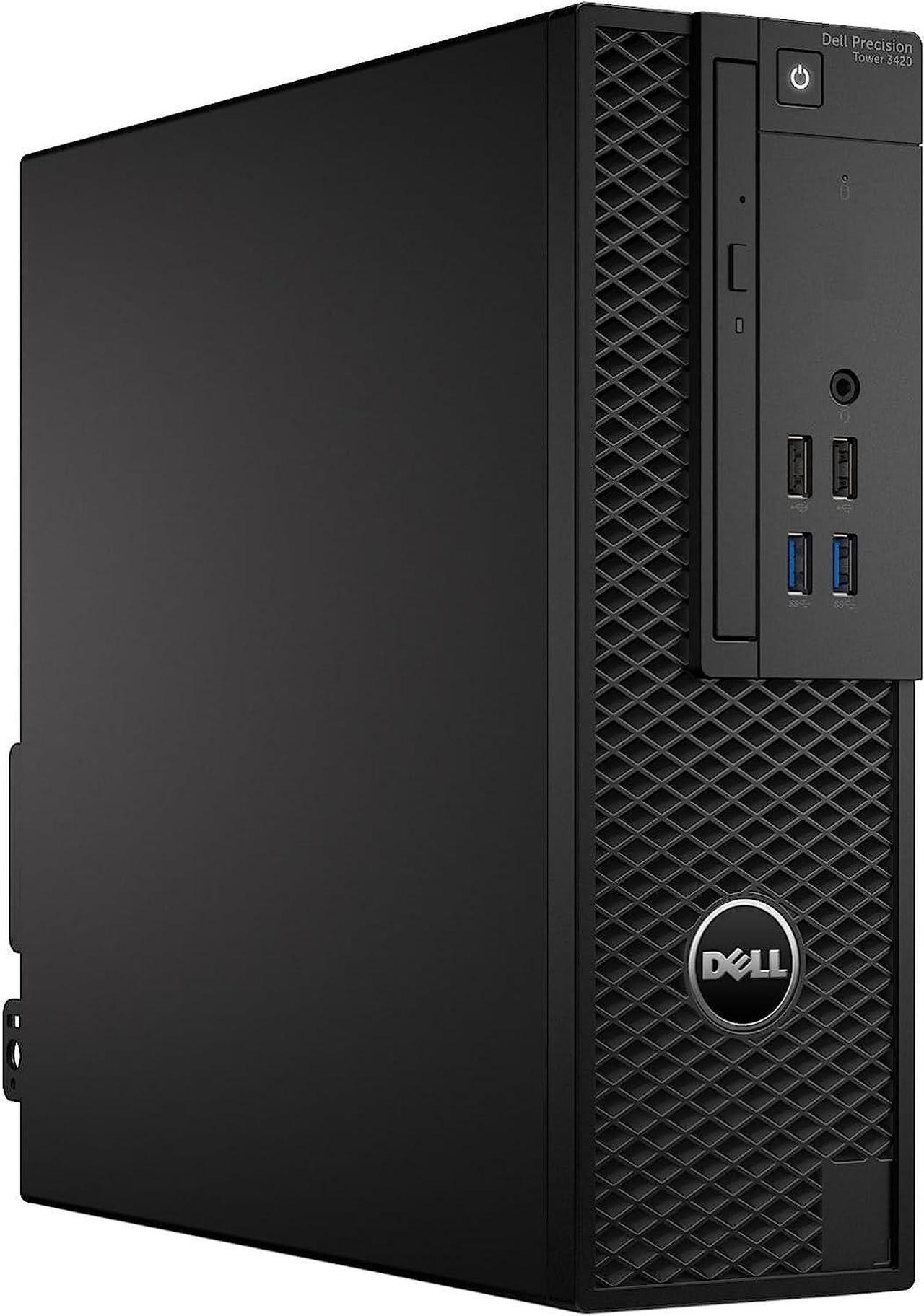 Dell Precision Tower 3420 SFF Intel Core i5-6500 3.2GHz, 8 GB RAM, 256 GB Solid State Drive, DVDRW, Windows 10 Pro 64bit, (Renewed)