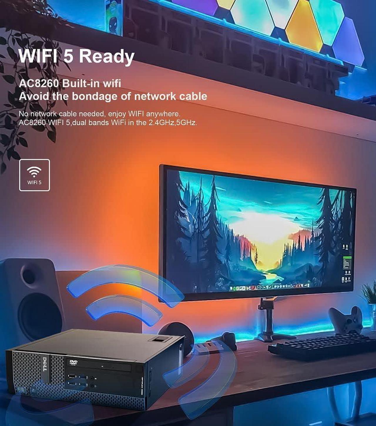 Alt view image 3 of 7 - Dell OptiPlex 7020 Desktop Computer, 32GB Ram, 2TB SSD, Intel Quad Core i7 4790 up to 4.0GHz, AC8260 Built-in WiFi 5, Dual Monitor Supported, DVD-RW HDMI Windows 10 Pro (Renewed)