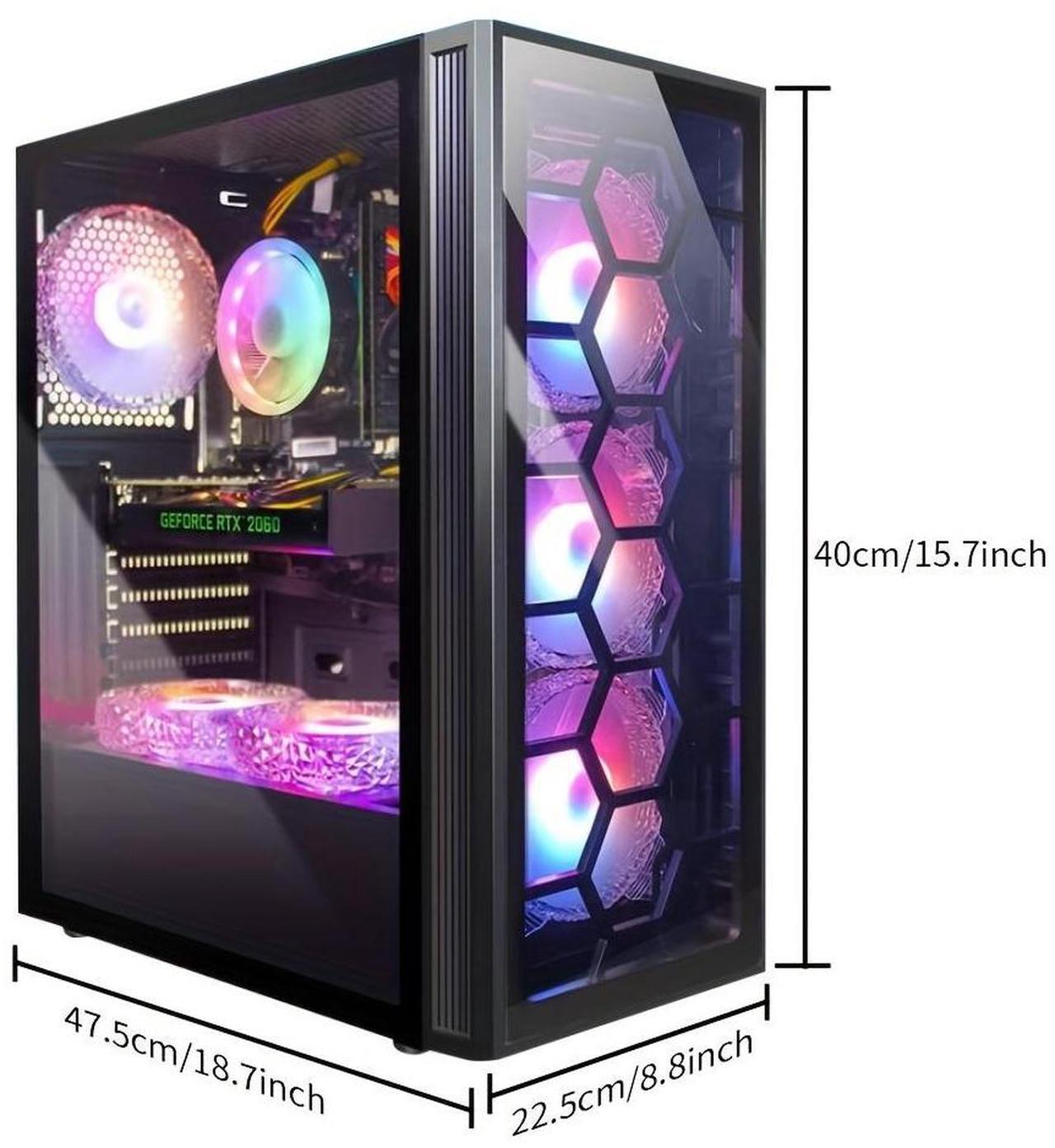 Alt view image 5 of 6 - STGAubron Gaming Desktop PC, GeForce RTX 2060 Super 8G, Intel Core i7 up to 3.9G, 32G RAM, 1TB SSD, WiFi, BT 5.0, RGB BT Sound Bar & Headset Mic, Windows 10 Home
