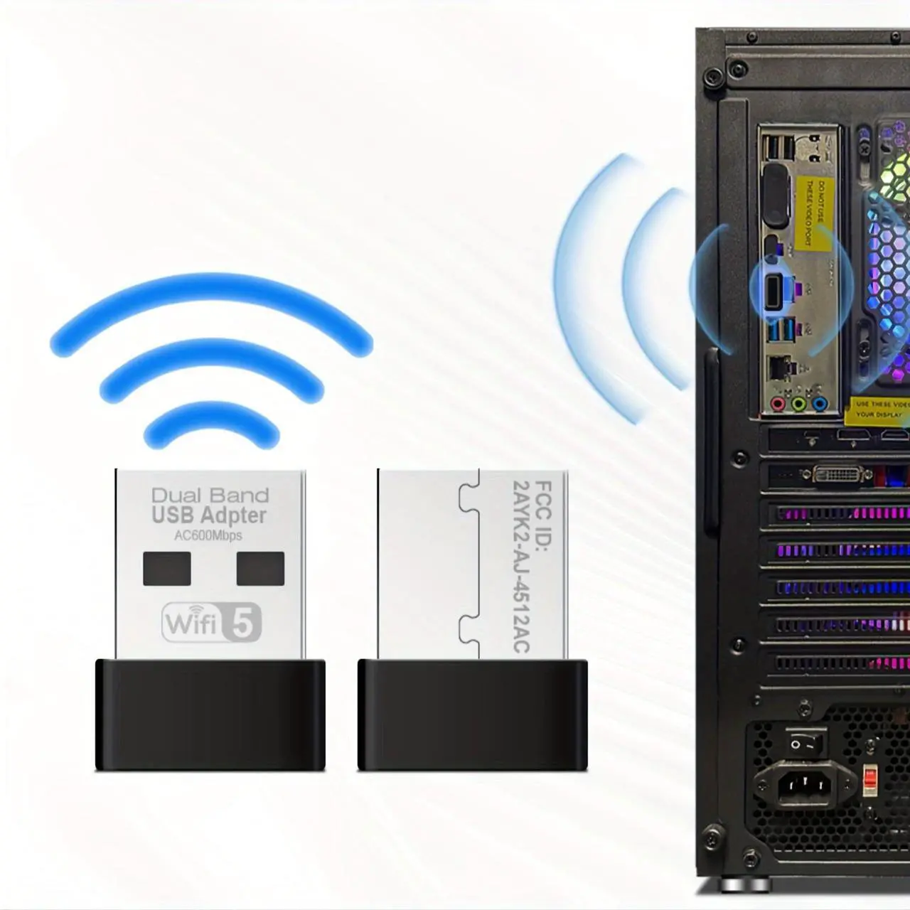 Alt view image 6 of 6 - STGAubron Prebuilt Gaming PC Desktop, AMD Radeon RX 550 4G GDDR5, Intel Core I5 3.3Ghz up to 3.7Ghz, 16G Ram, 512G SSD, WiFi, BT 5.0, RGB Fan x 3, RGB Mouse Pad, Windows 10 Home