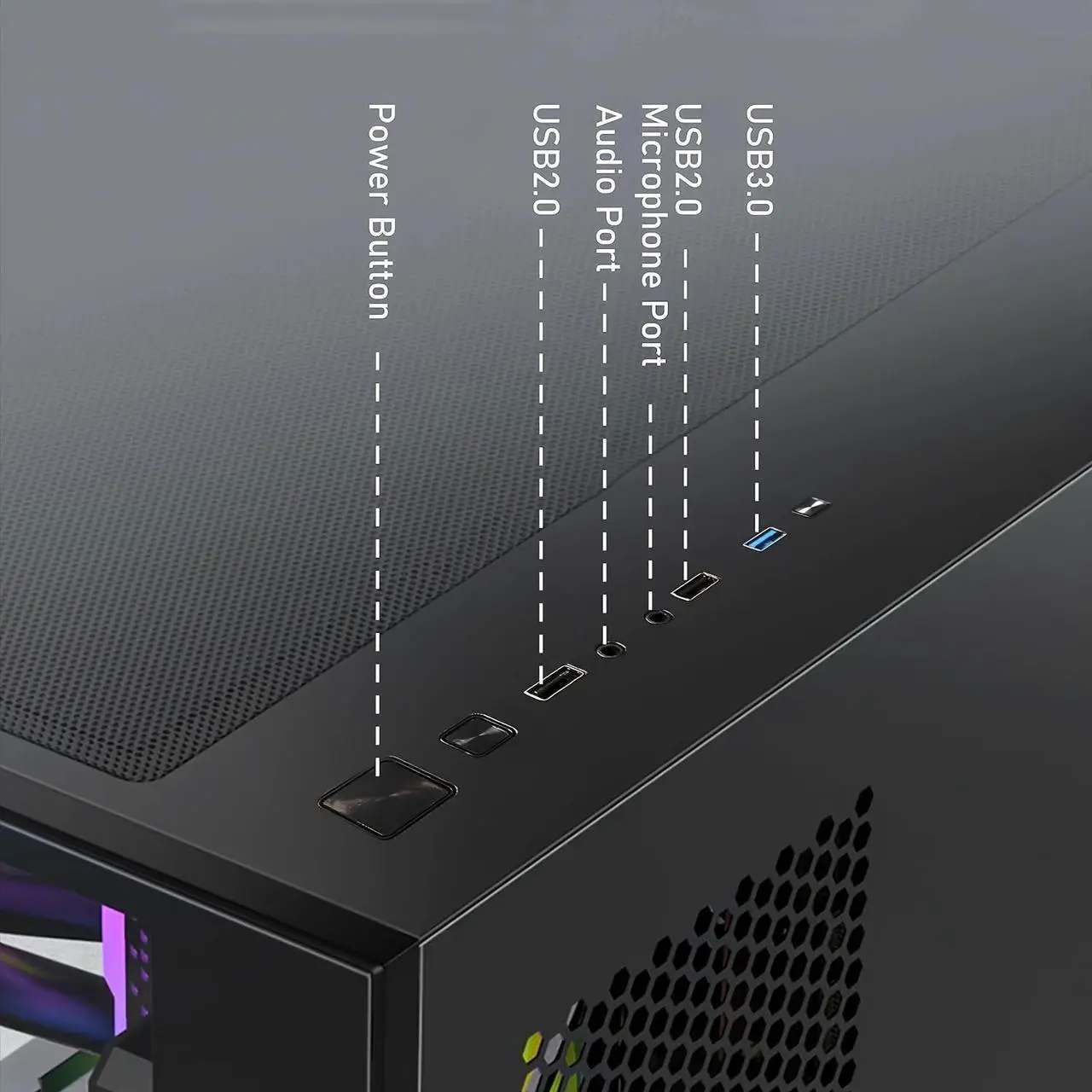 Alt view image 3 of 6 - STGAubron Gaming Desktop PC,Intel Core i7 3.4G up to 3.9G,16G RAM,512G SSD,Radeon RX 580 16G GDDR5,600M WiFi,BT 5.0,RGB Fan x 2,RGB Keyboard&Mouse,RGB Mouse Pad,RGB BT Sound Bar,W10H64