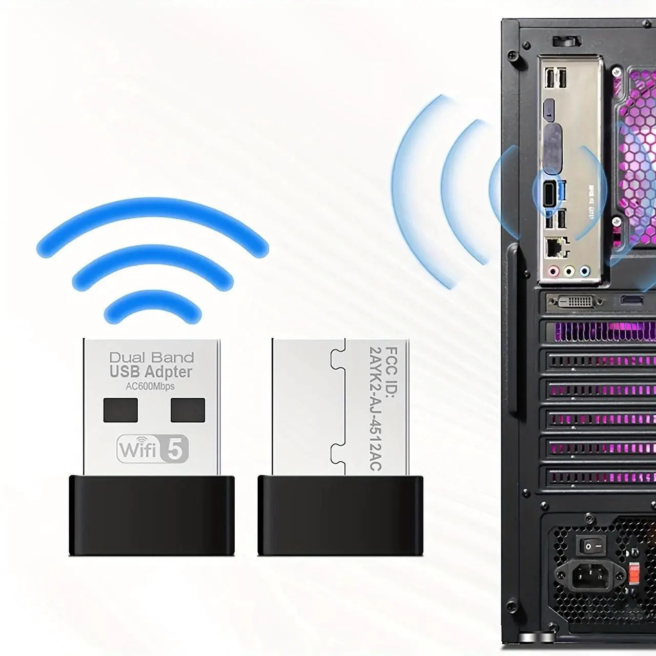 Alt view image 6 of 6 - STGAubron Gaming Desktop PC,Intel Core i7 3.4G up to 3.9G,16G RAM,512G SSD,Radeon RX 580 16G GDDR5,600M WiFi,BT 5.0,RGB Fan x 2,RGB Keyboard&Mouse,RGB Mouse Pad,RGB BT Sound Bar,W10H64